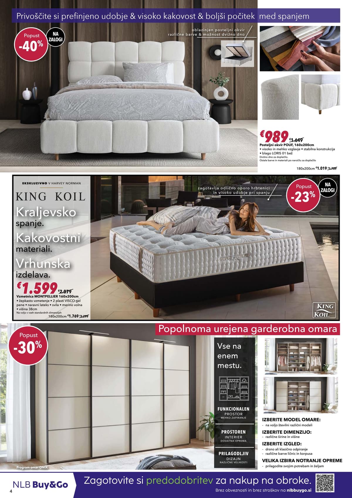 Stran 4. Harvey Norman kataloga - Spalnice brez plačila obroka od 07.10.2026.
