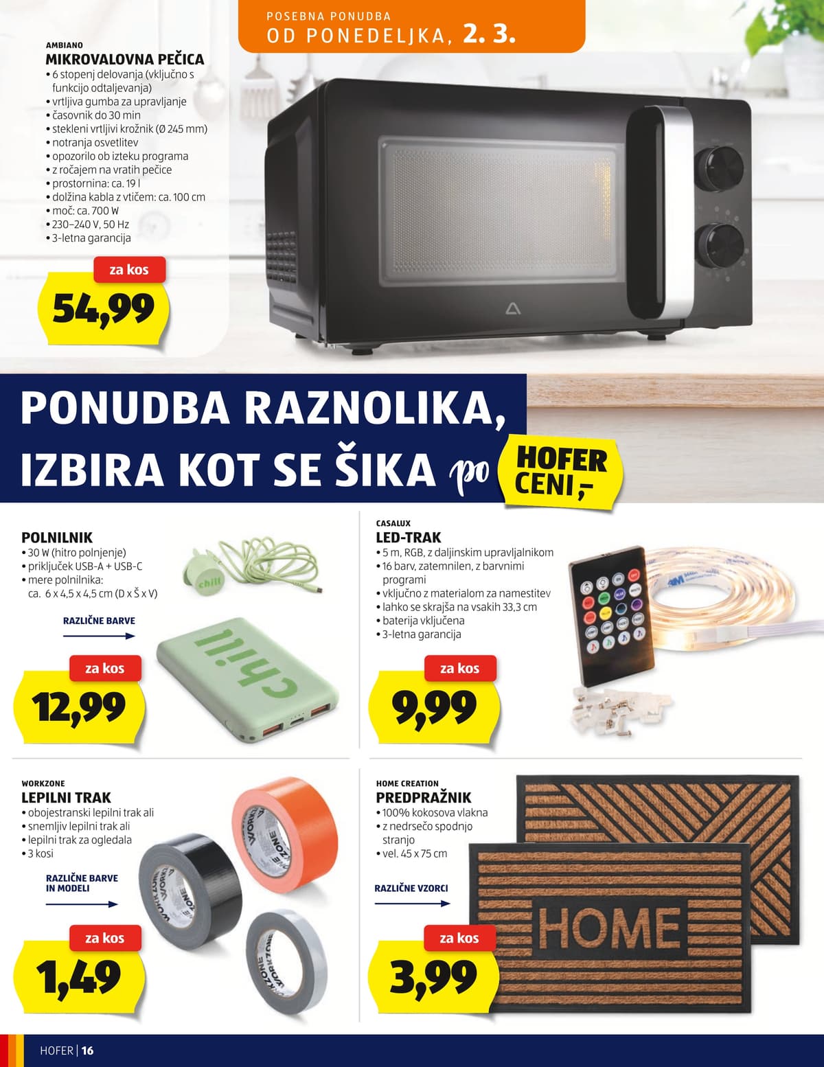Stran 16. Hofer kataloga - Akcijska Ponudba