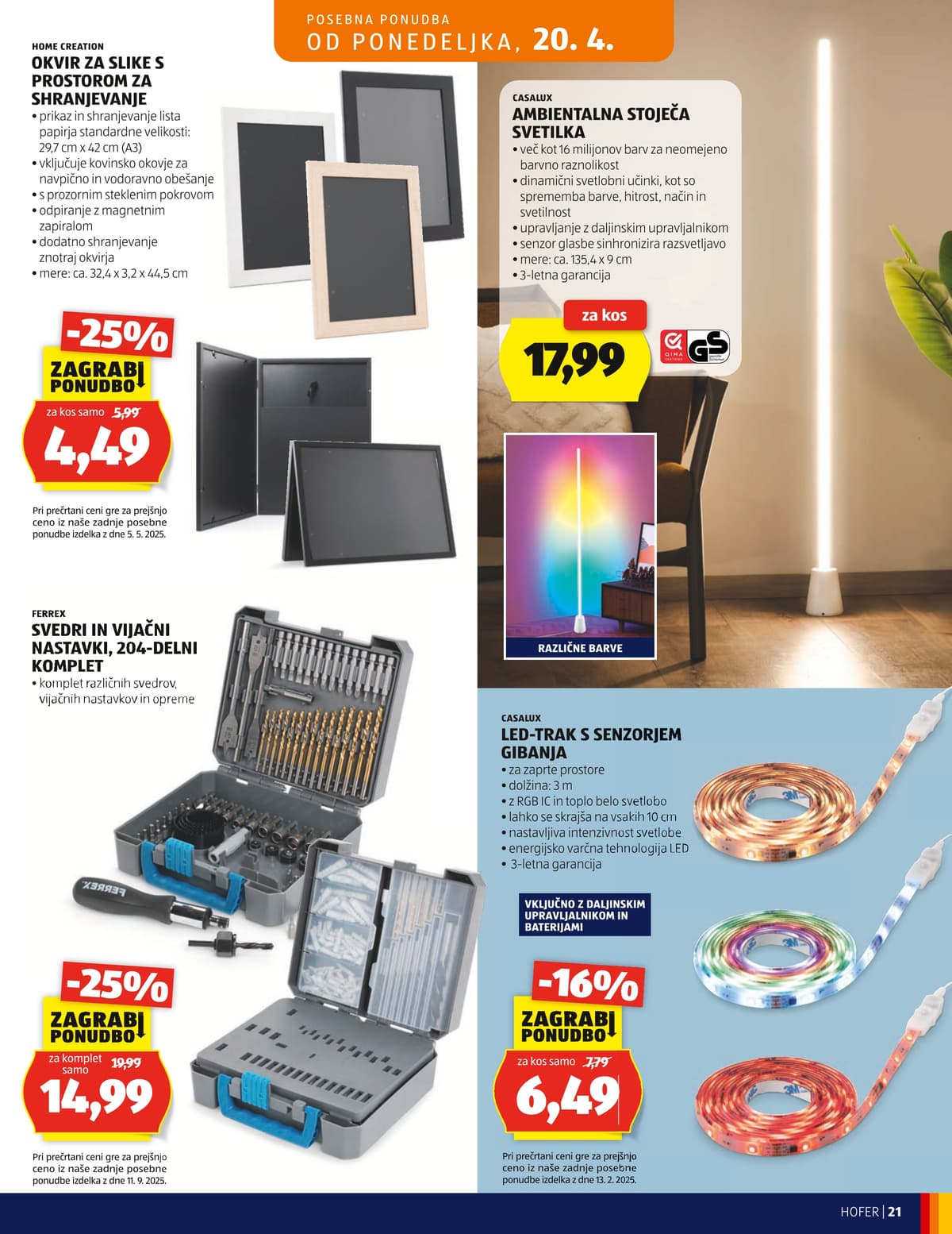 Stran 21. Hofer kataloga - Akcijska Ponudba od 15.04.2026.