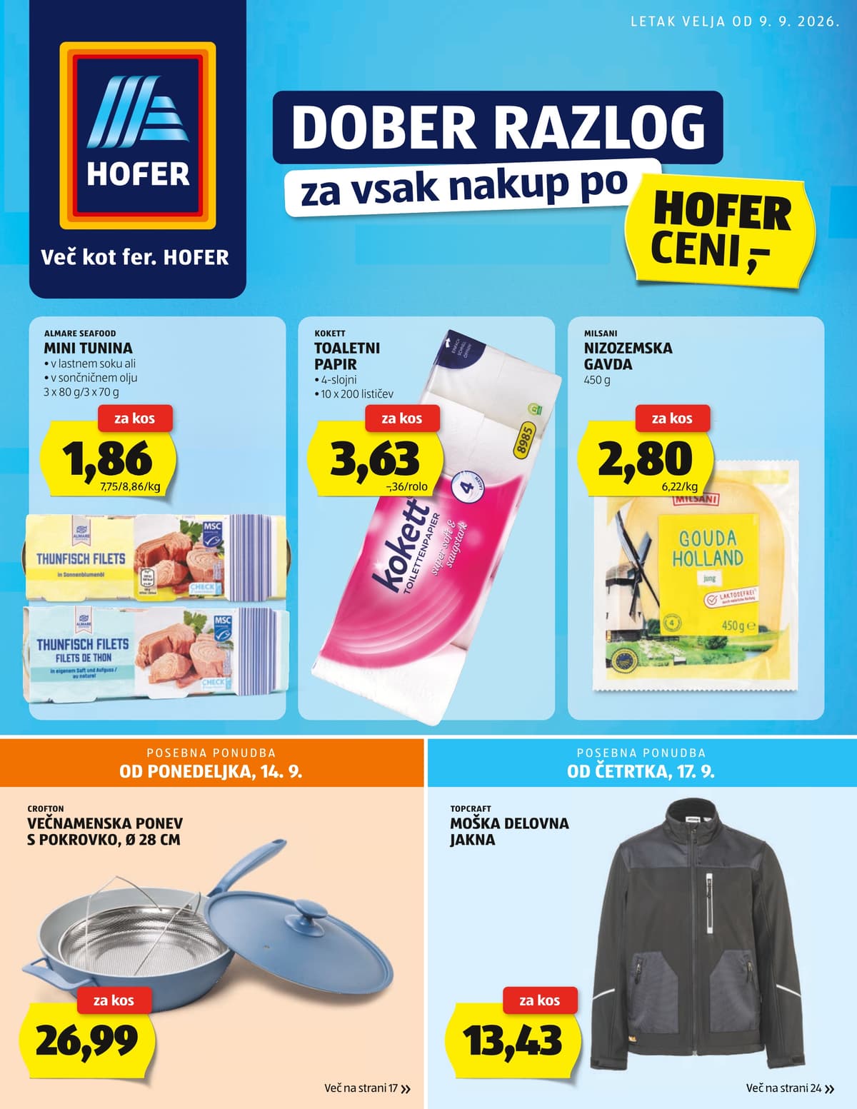 Hofer katalog od 09/09/2026 - Akcijska Ponudba