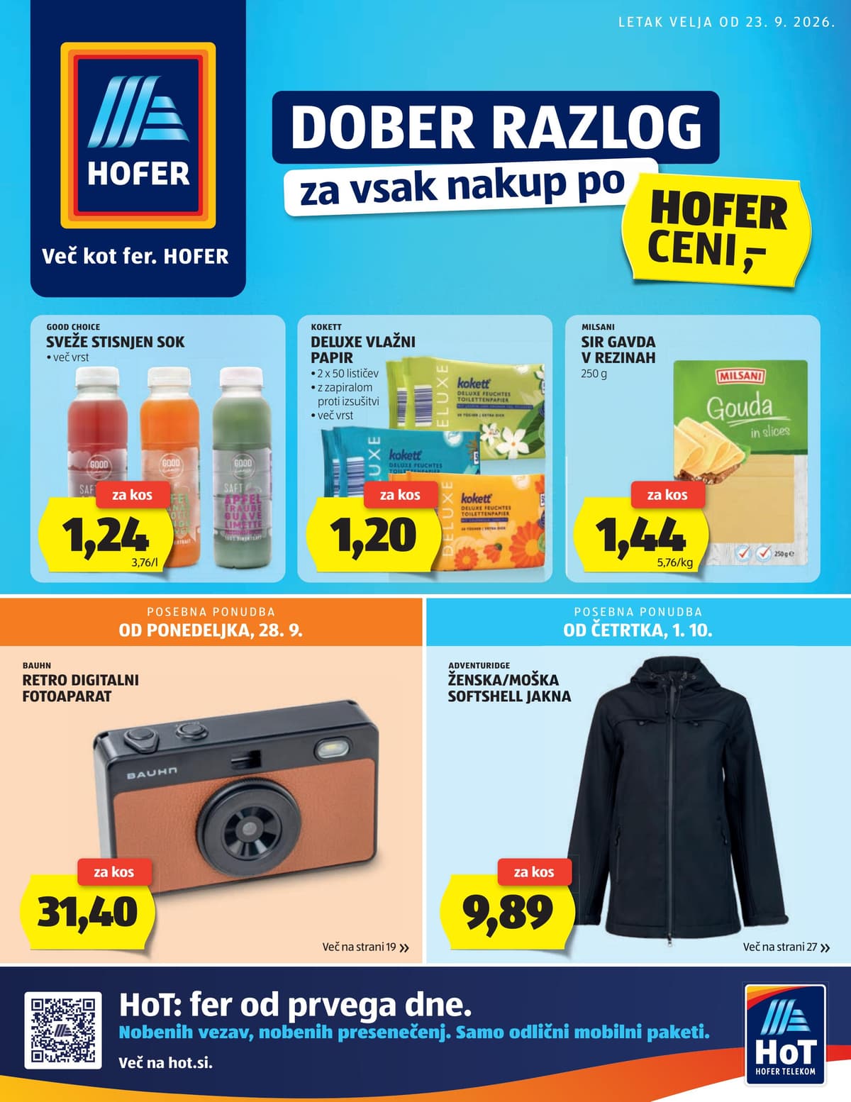 Hofer katalog od 23.09.2026. - Akcijska Ponudba