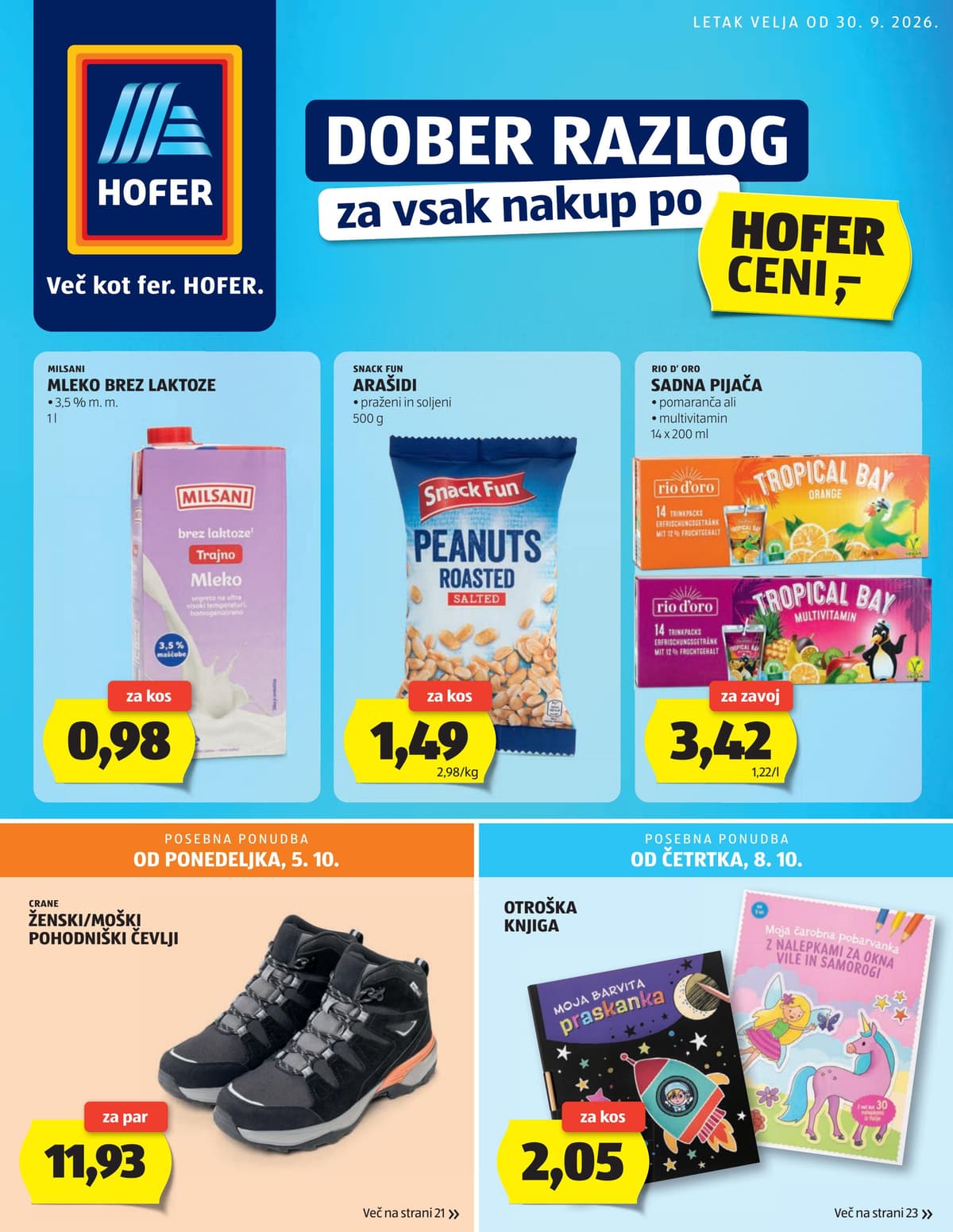 Stran 1. Hofer kataloga - Akcijska Ponudba od 01.10.2026.