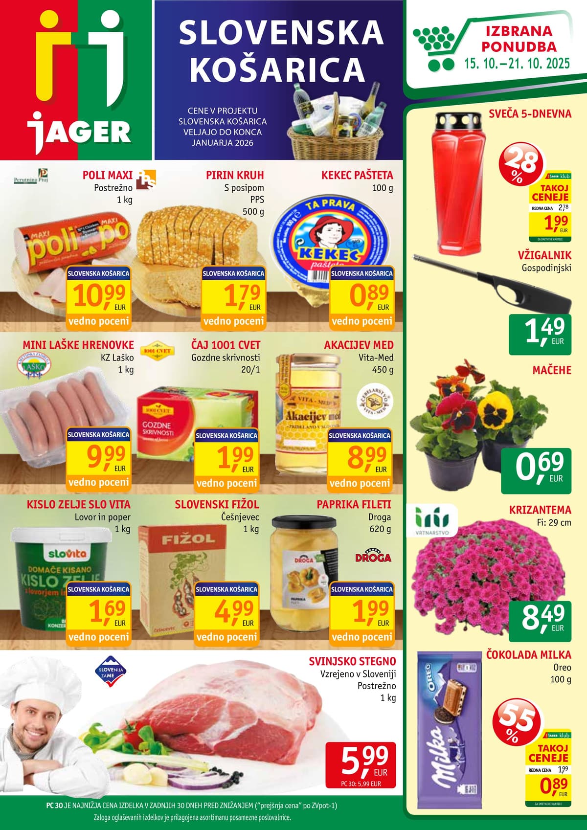 Stran 1. Jager kataloga - Živila od 03.03.2026.