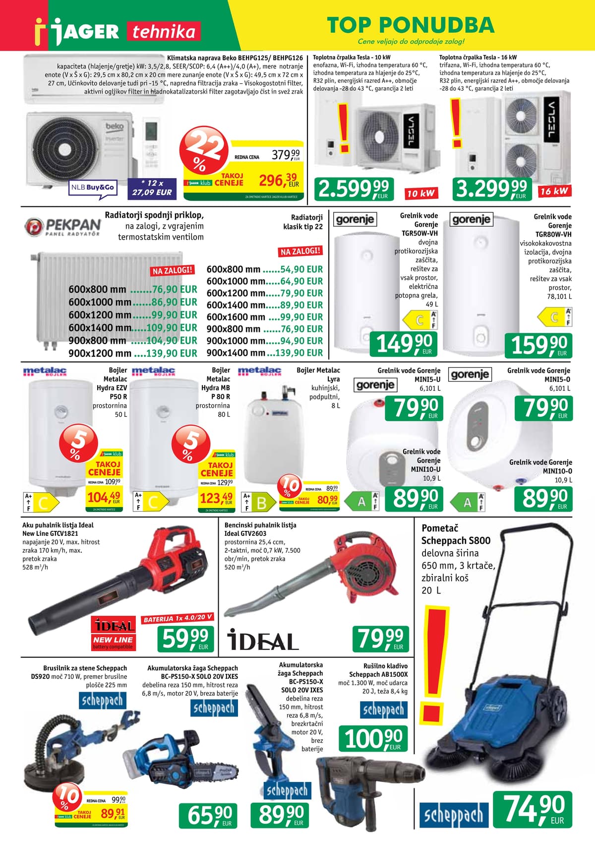 Stran 14. Jager kataloga - Tehnika