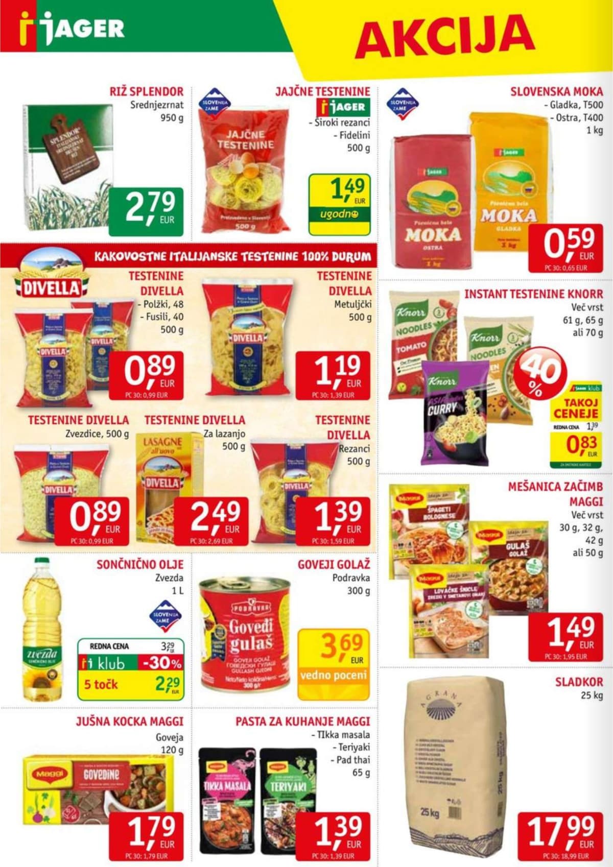 Stran 10. Jager kataloga - Živila