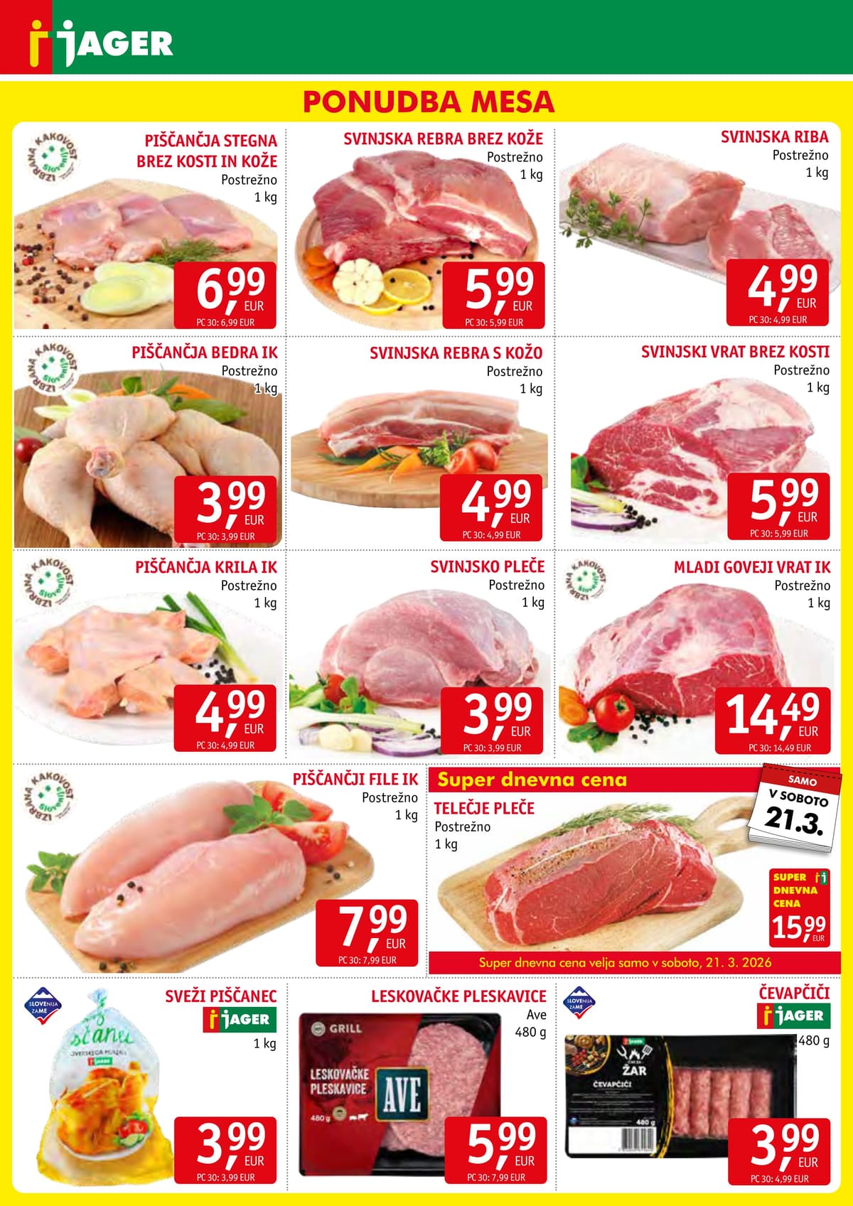 Stran 3. Jager kataloga - Živila od 17.03.2026.