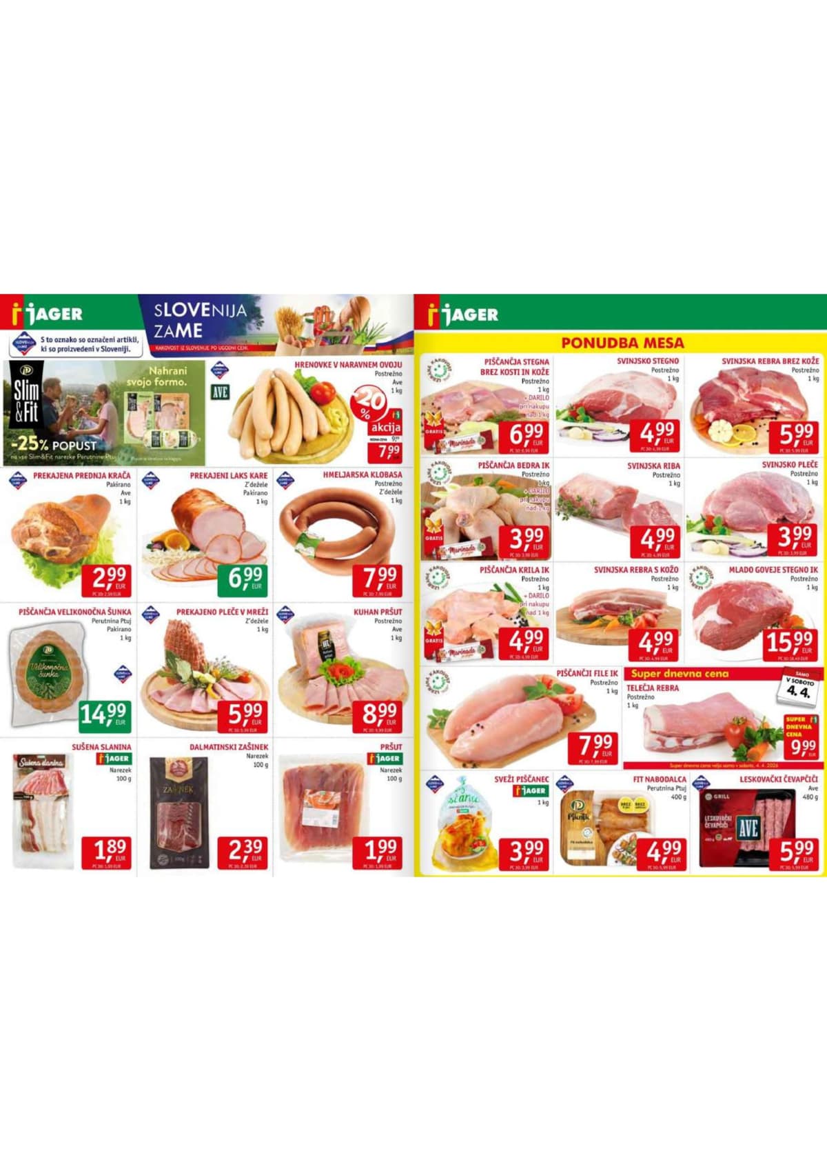 Stran 2. Jager kataloga - Živila od 31.03.2026.