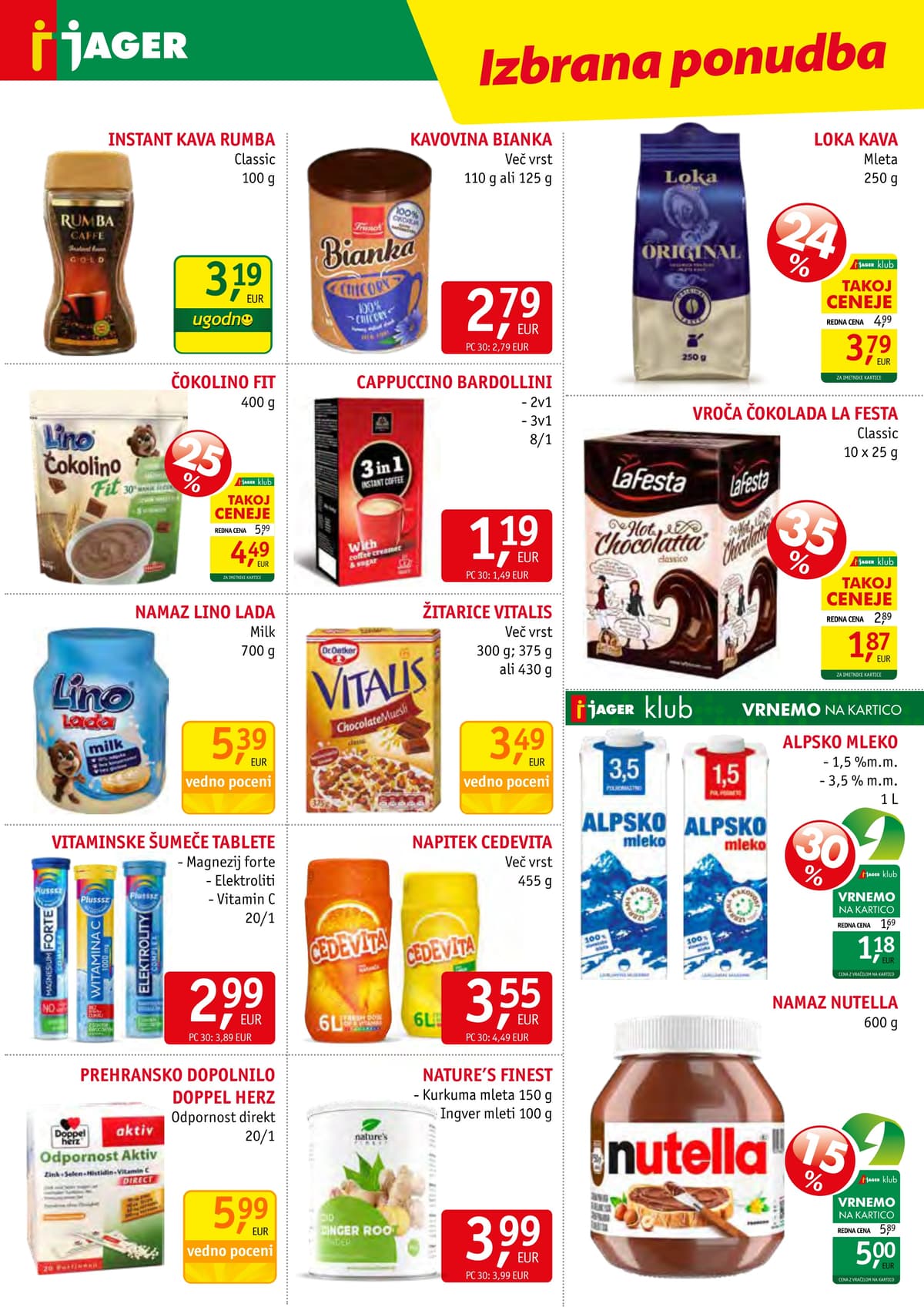 Stran 10. Jager kataloga - Živila