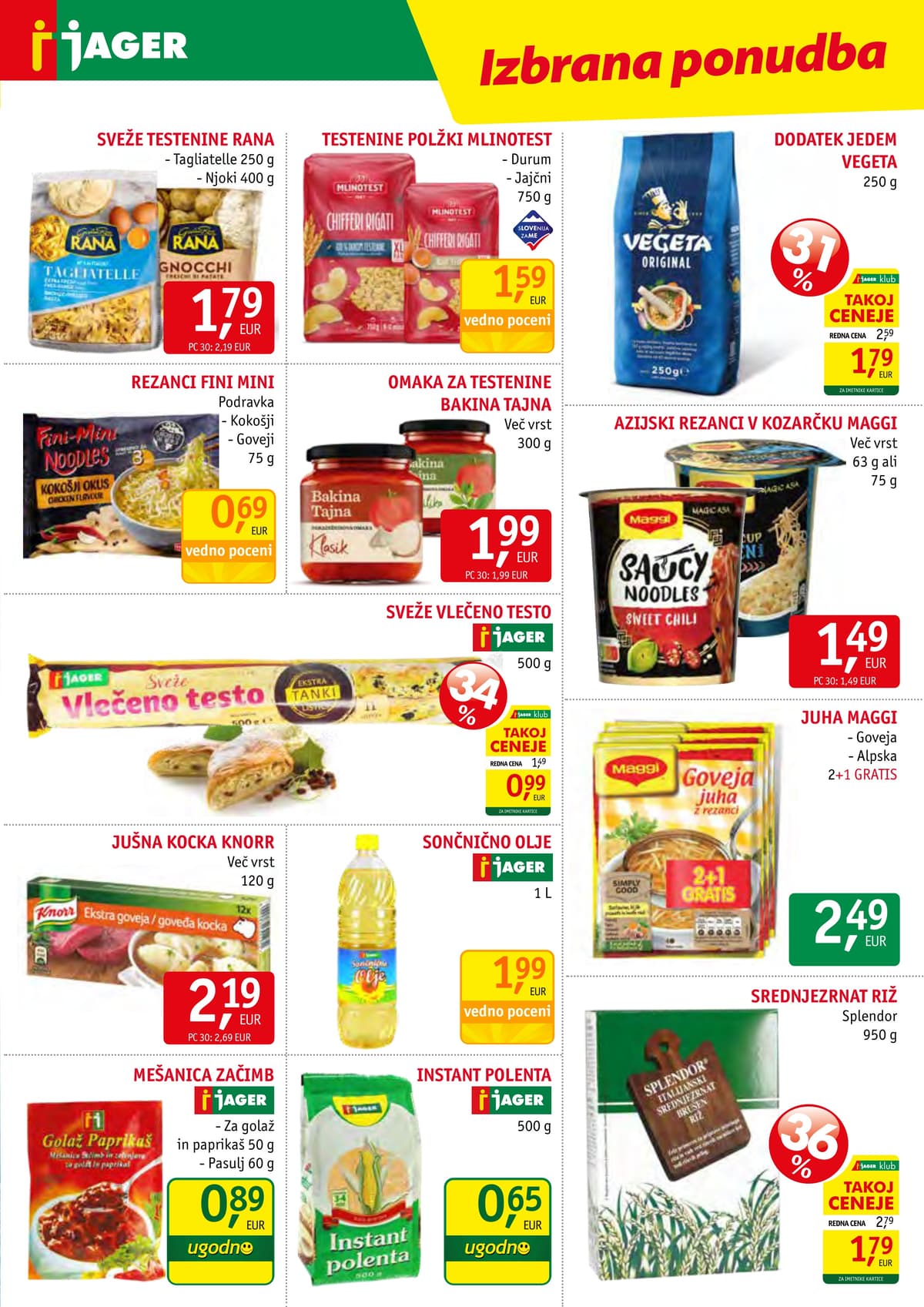 Stran 7. Jager kataloga - Živila