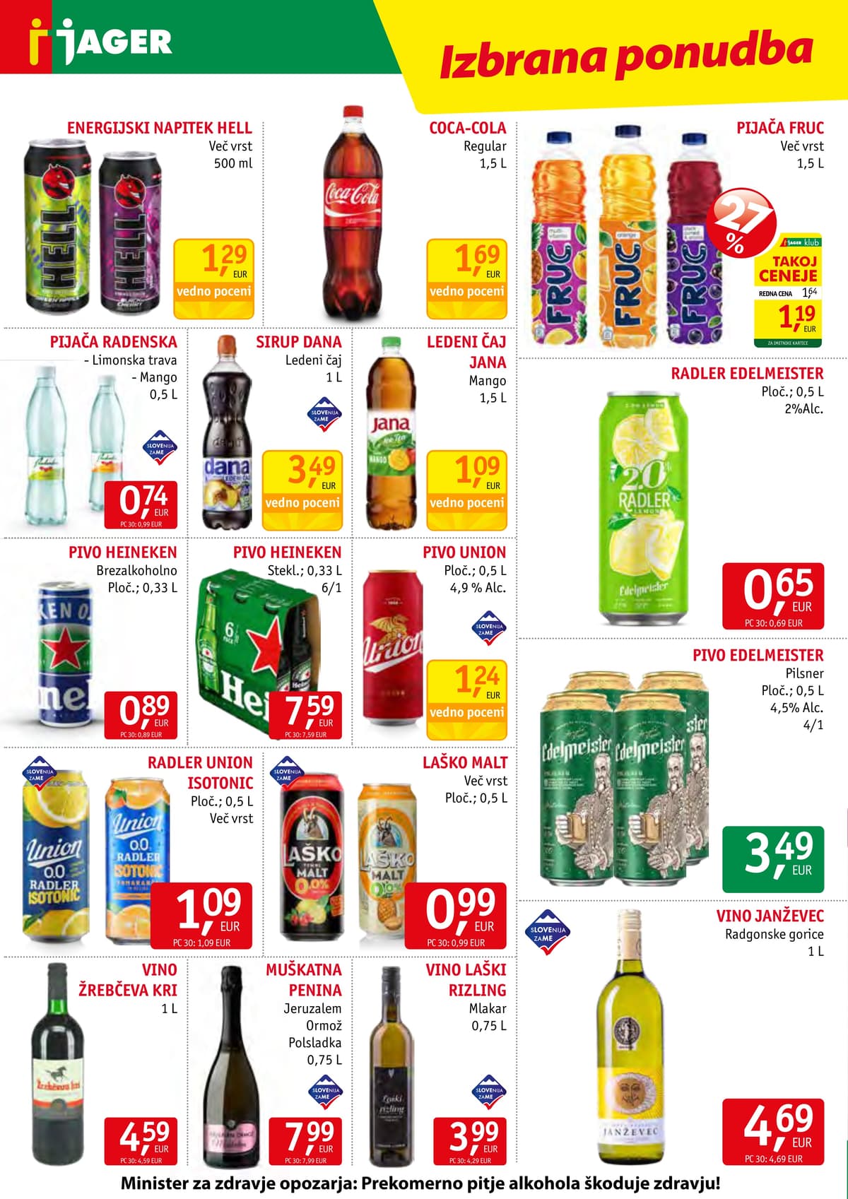Stran 12. Jager kataloga - Živila