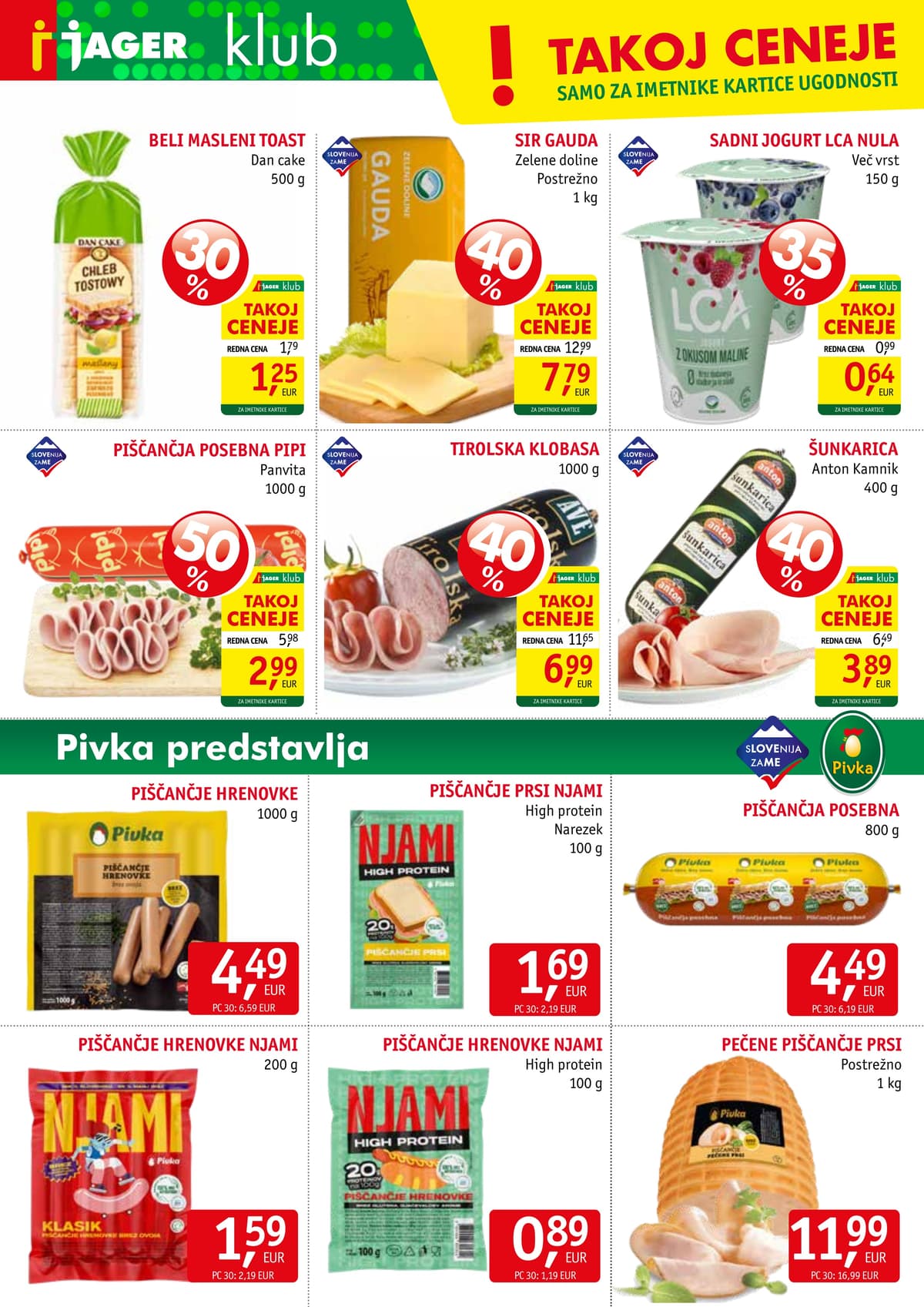 Stran 4. Jager kataloga - Živila od 09.06.2026