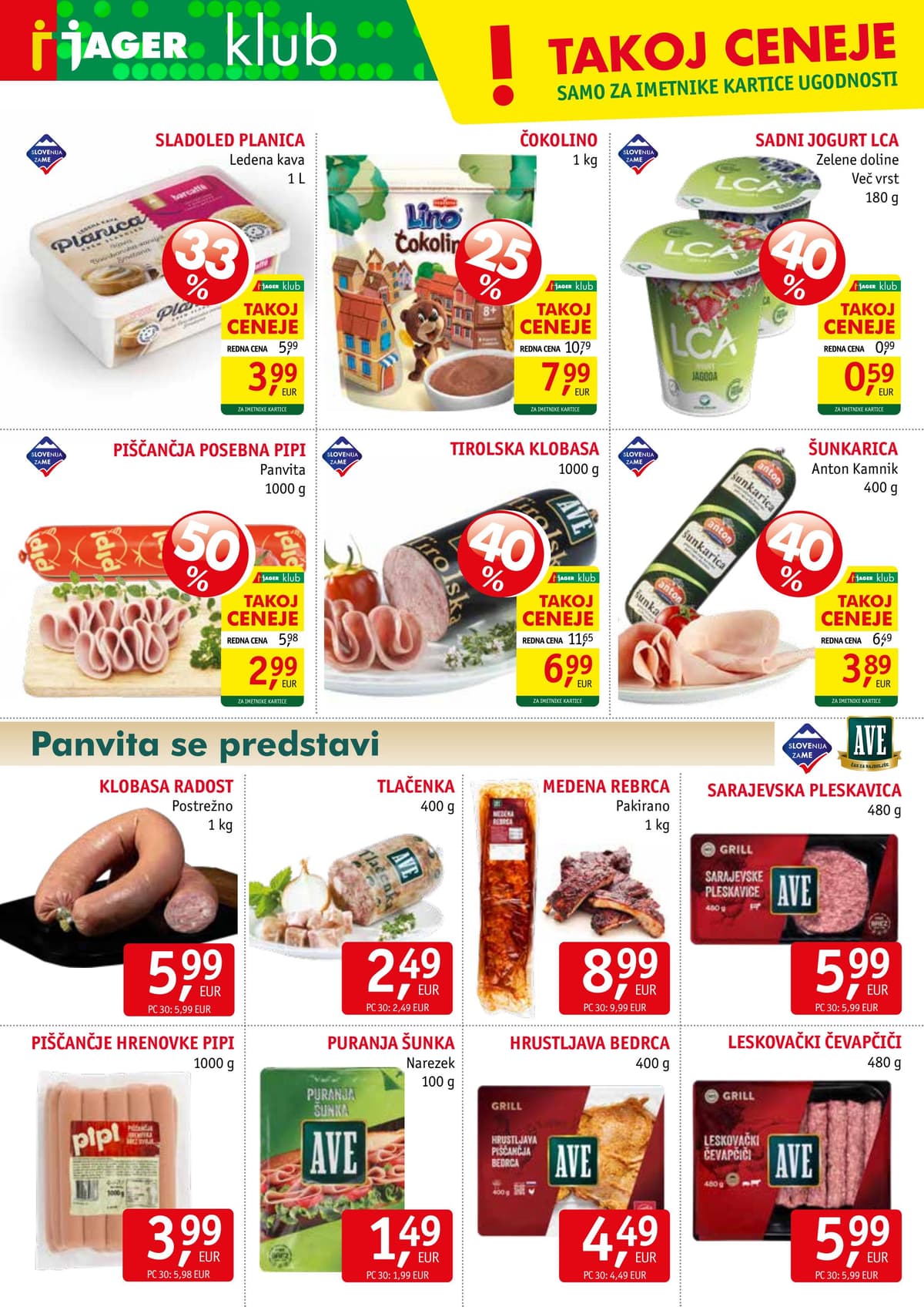 Stran 4. Jager kataloga - Živila od 15.07.2026