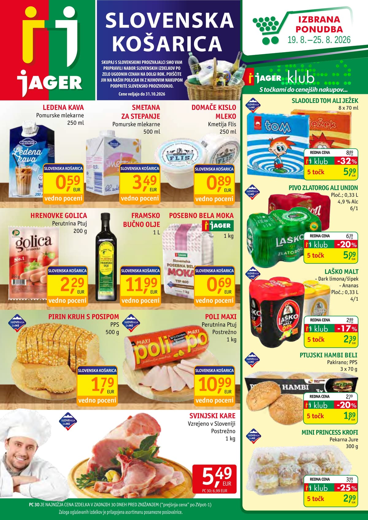 Jager katalog od 08/19/2026 - Živila