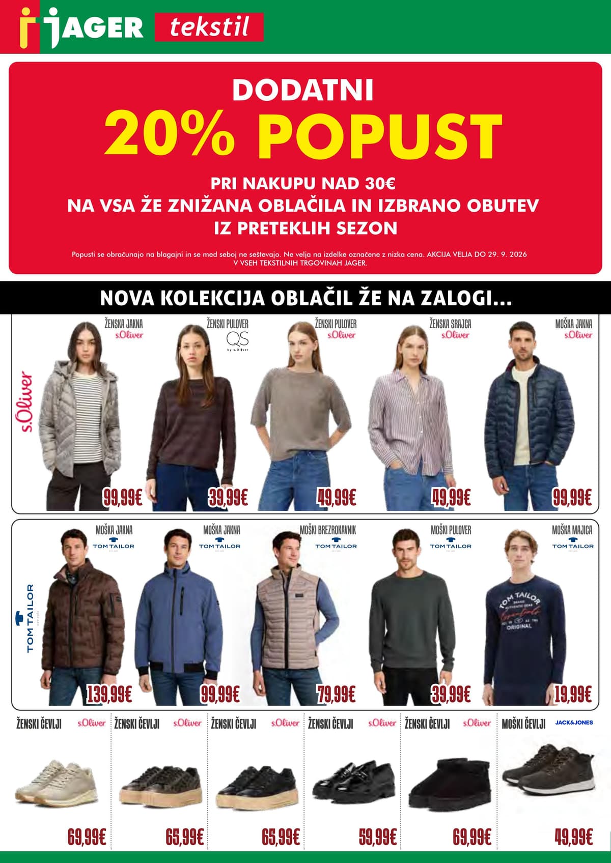 Jager katalog od 09/16/2026 - Tekstil