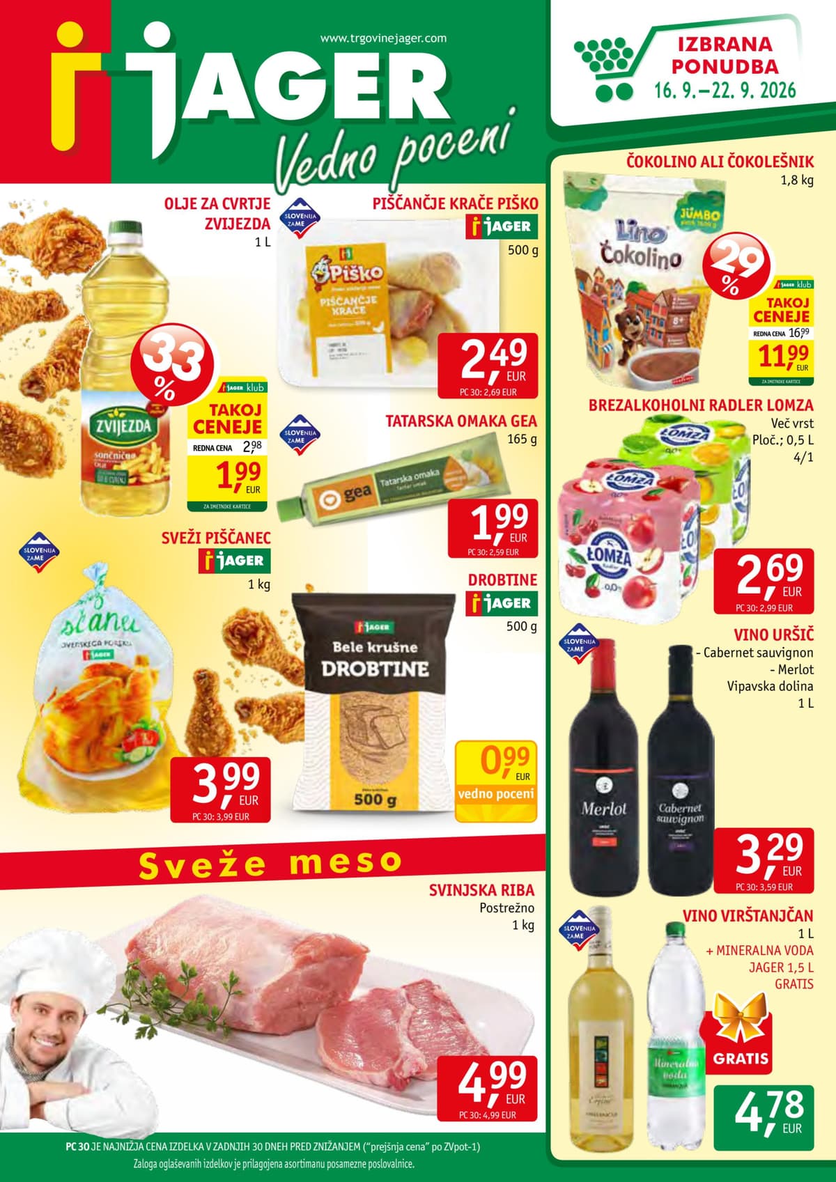 Jager katalog od 09/16/2026 - Živila