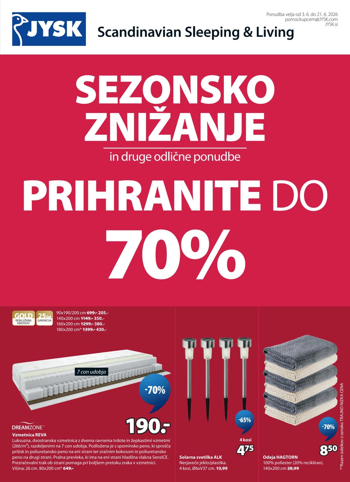 Stran 2. Jysk kataloga - Sezonsko Znižanje