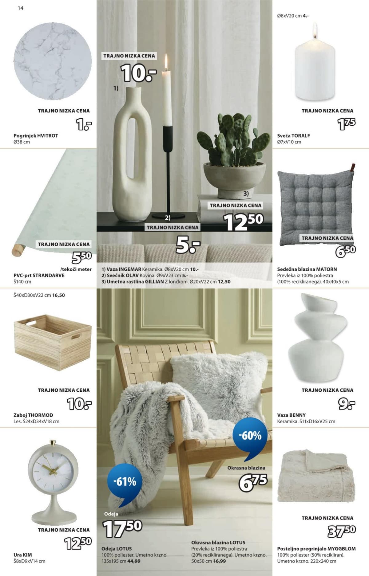 Stran 14. Jysk kataloga - Sezonsko znižanje do 70%