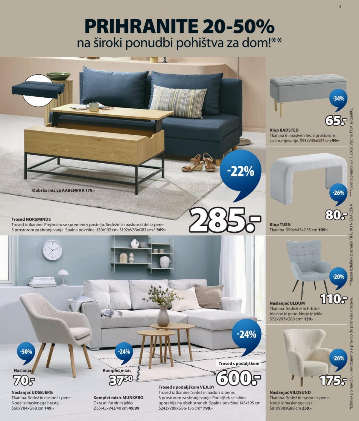 Stran 5. Jysk kataloga - Akcijska Ponudba od 26.08.2026.