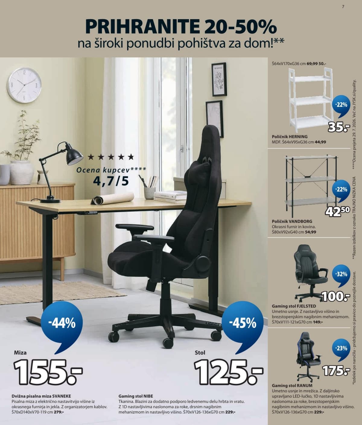 Stran 7. Jysk kataloga - Akcijska Ponudba od 26.08.2026.