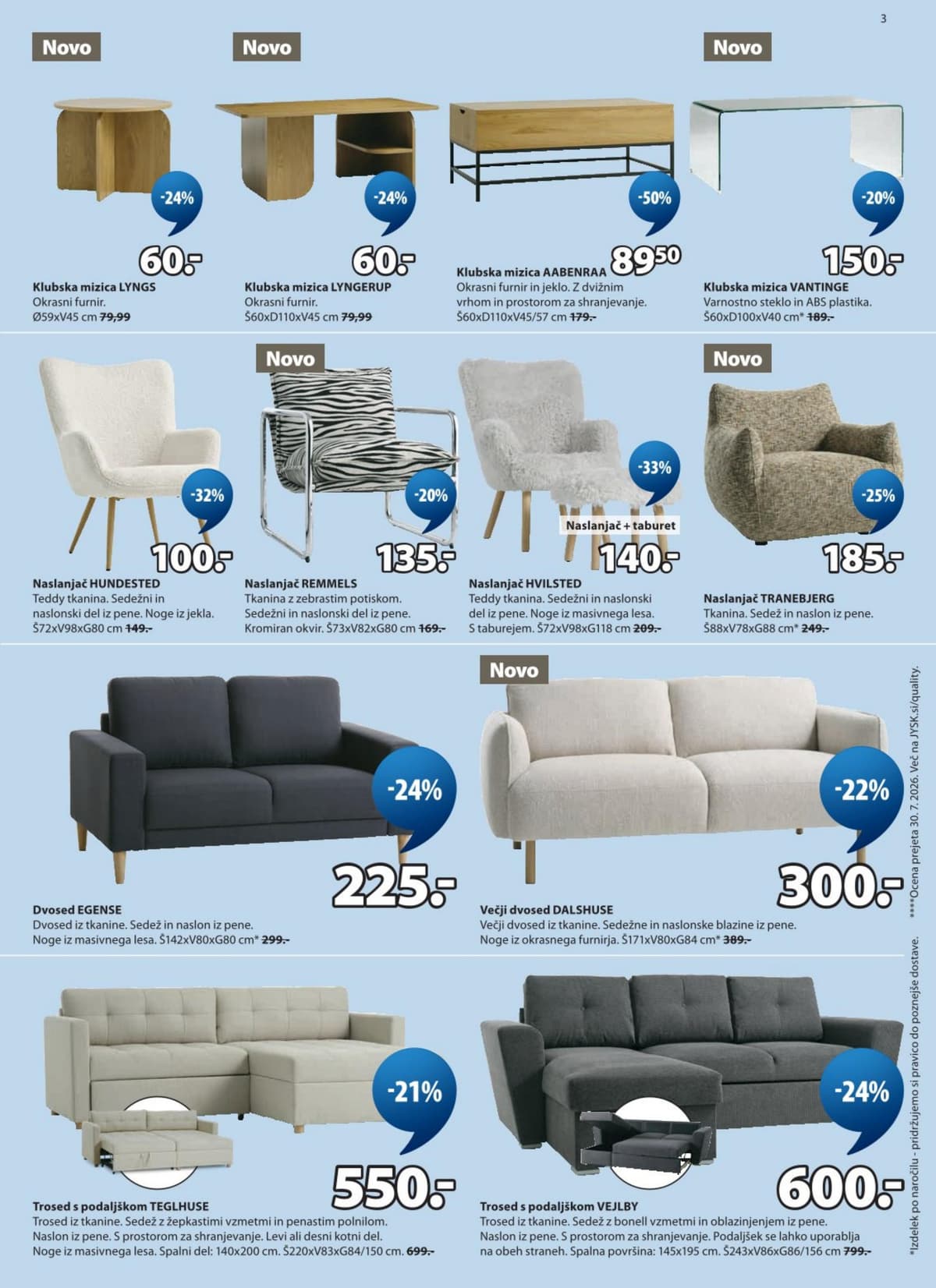 Stran 3. Jysk kataloga - Prohranite do 65% od 23.09.2026.