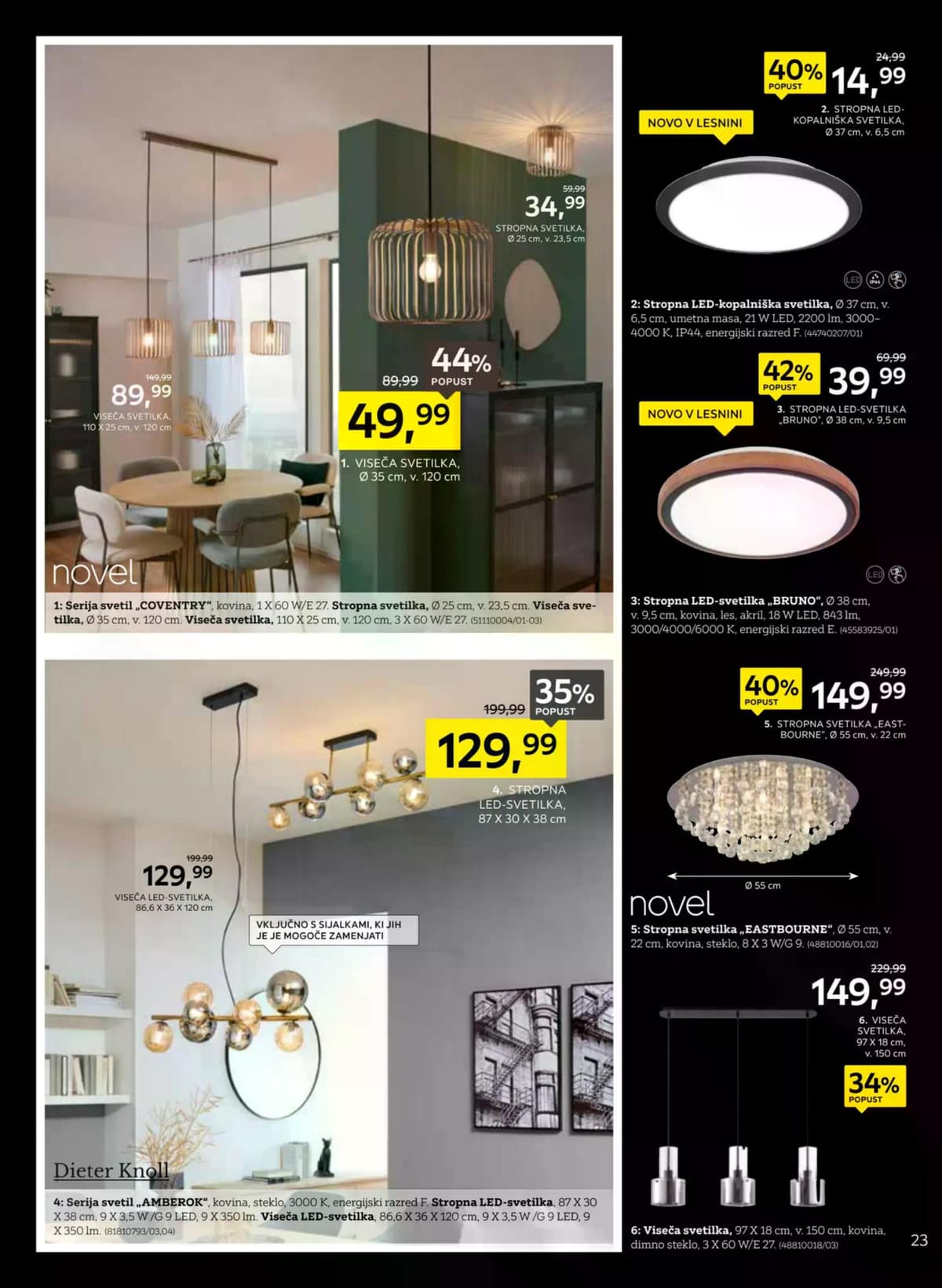 Stran 23. Lesnina kataloga - Črni november