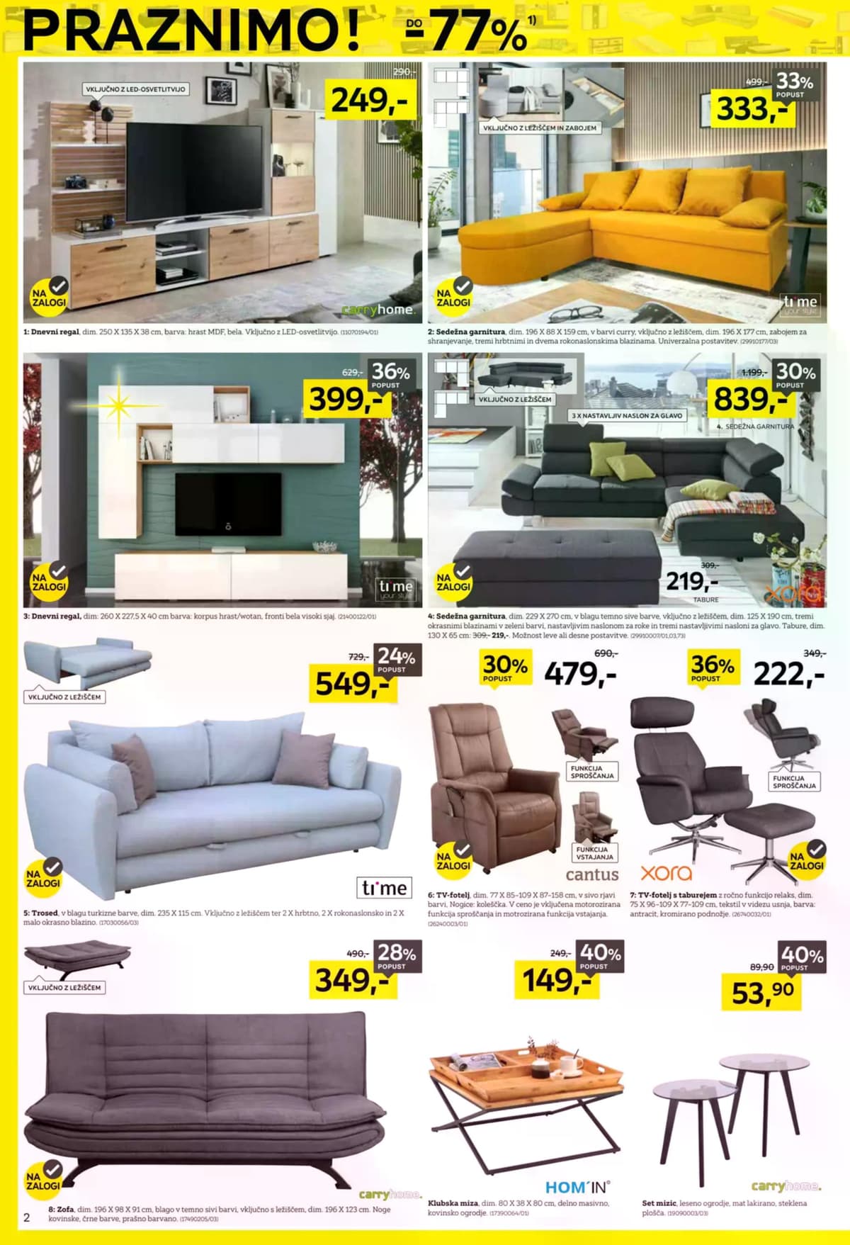 Stran 2. Lesnina kataloga - Praznimo od 02.03.2026.