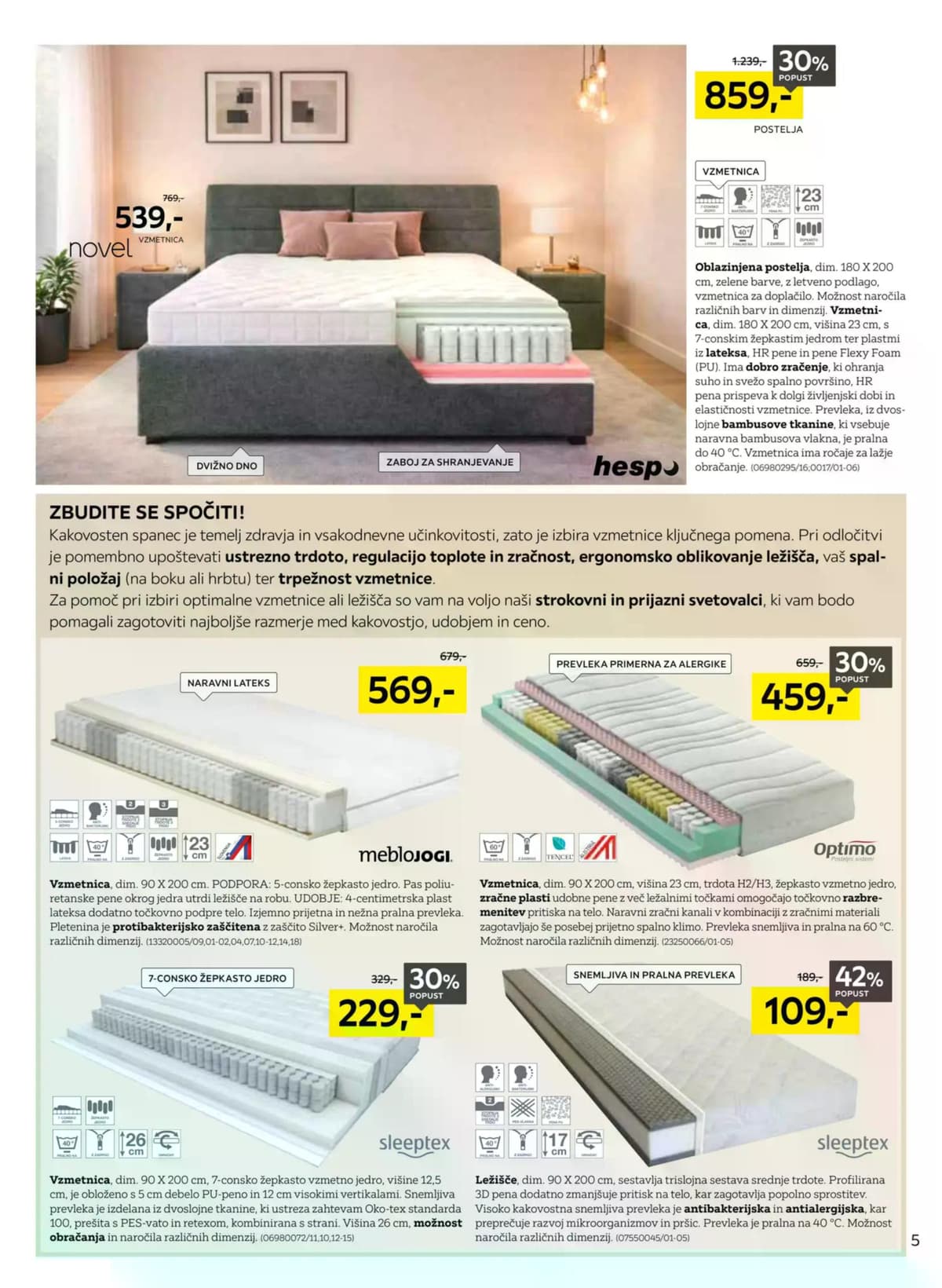 Stran 5. Lesnina kataloga - Specialisti za spanje od 09.03.2026.