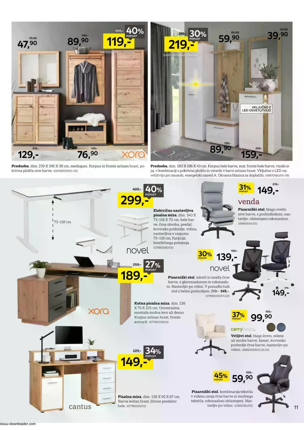 Stran 11. Lesnina kataloga - Vse za udobje vašega doma