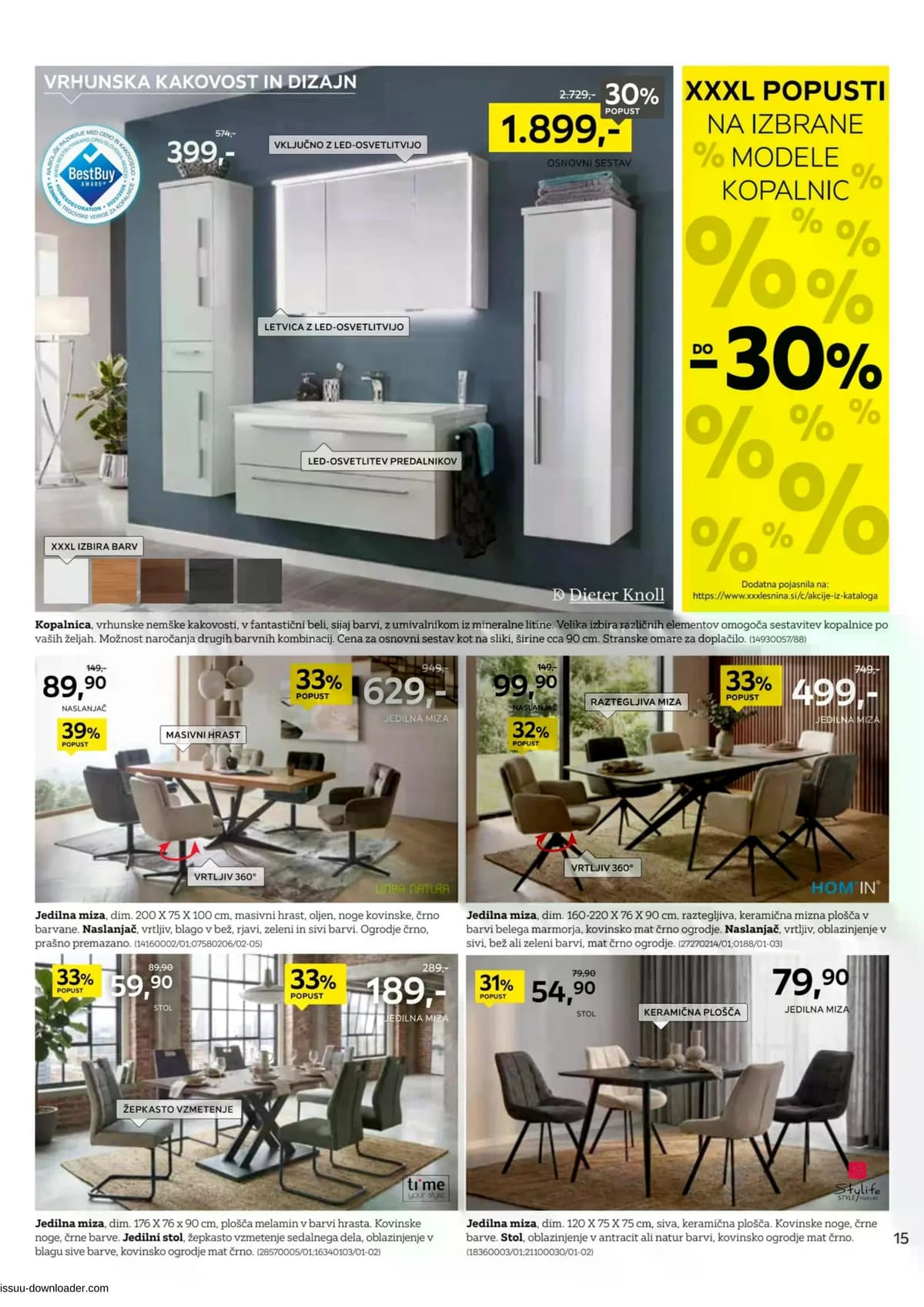 Stran 15. Lesnina kataloga - Vse za udobje vašega doma od 09.04.2026.