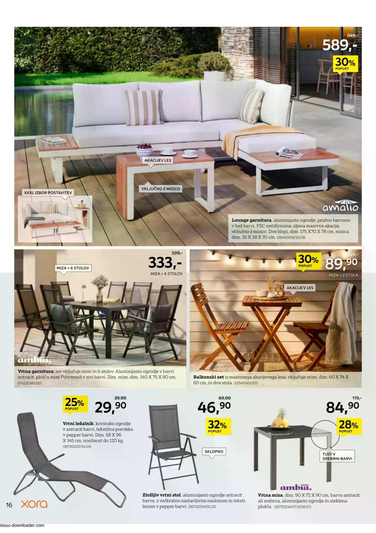 Stran 16. Lesnina kataloga - Vse za udobje vašega doma