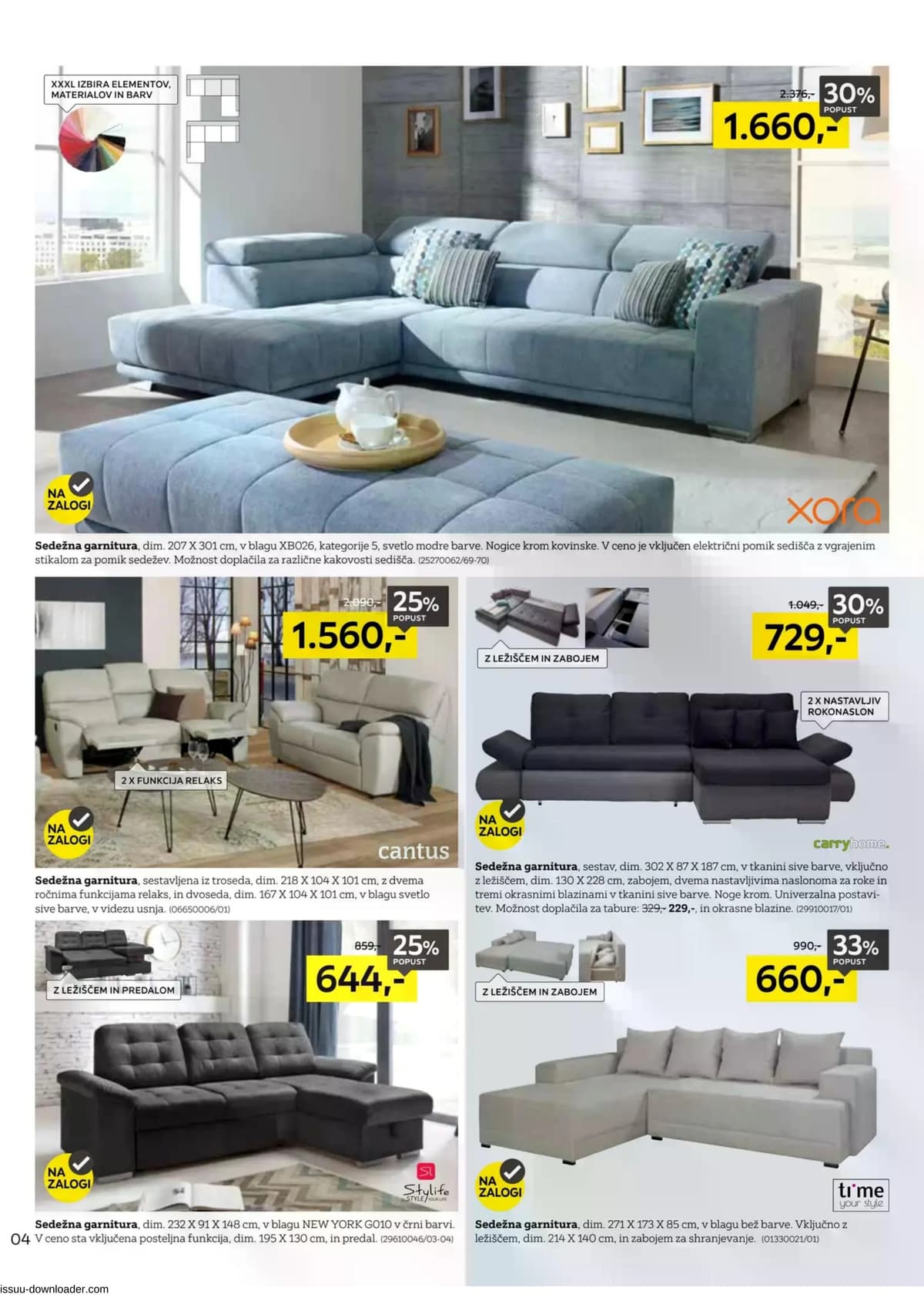 Stran 4. Lesnina kataloga - Vse za udobje vašega doma