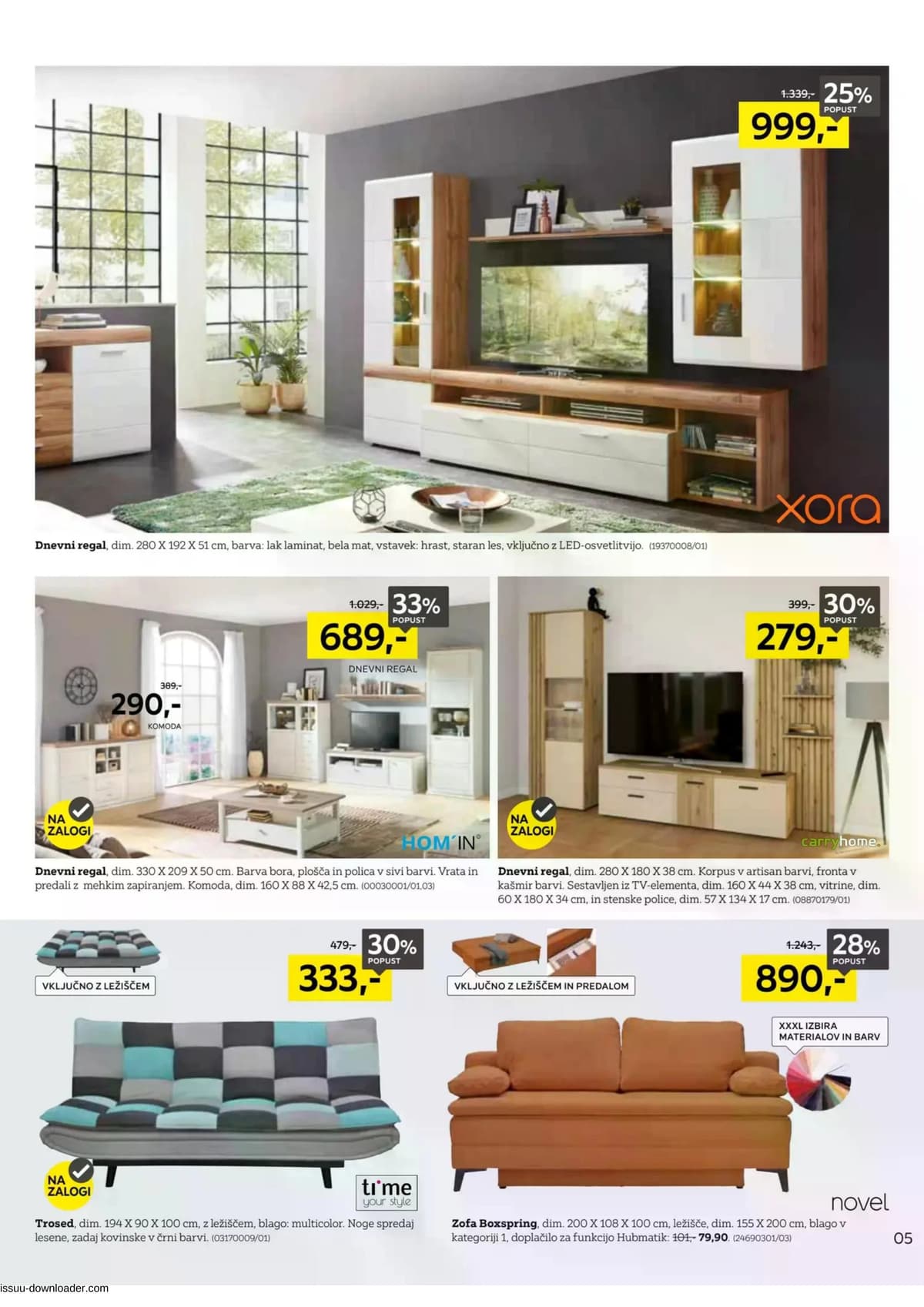 Stran 5. Lesnina kataloga - Vse za udobje vašega doma od 09.04.2026.