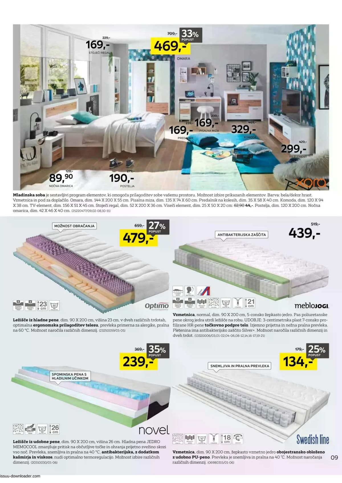 Stran 9. Lesnina kataloga - Vse za udobje vašega doma