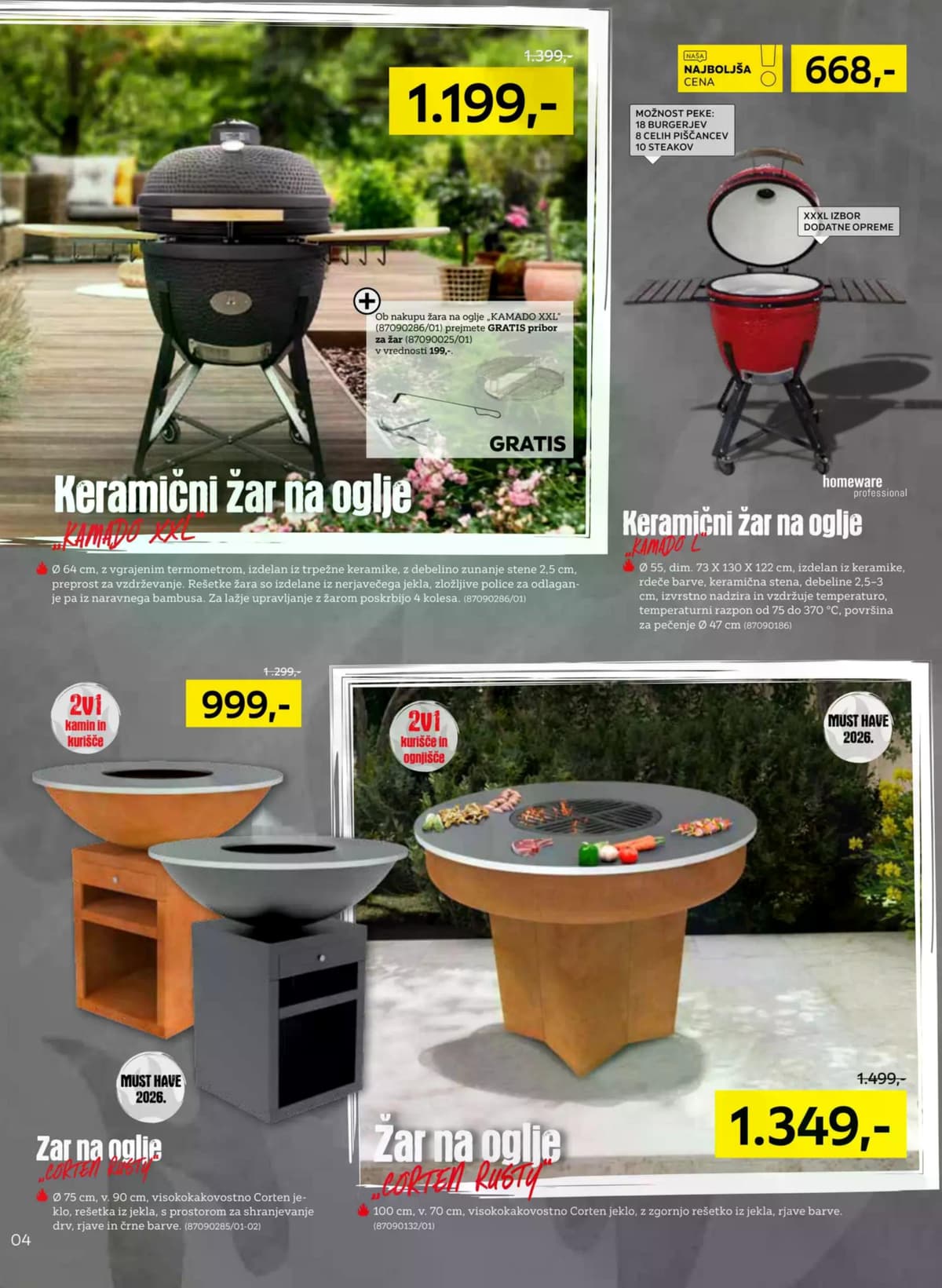 Stran 4. Lesnina kataloga - Premium Žari od 15.04.2026.