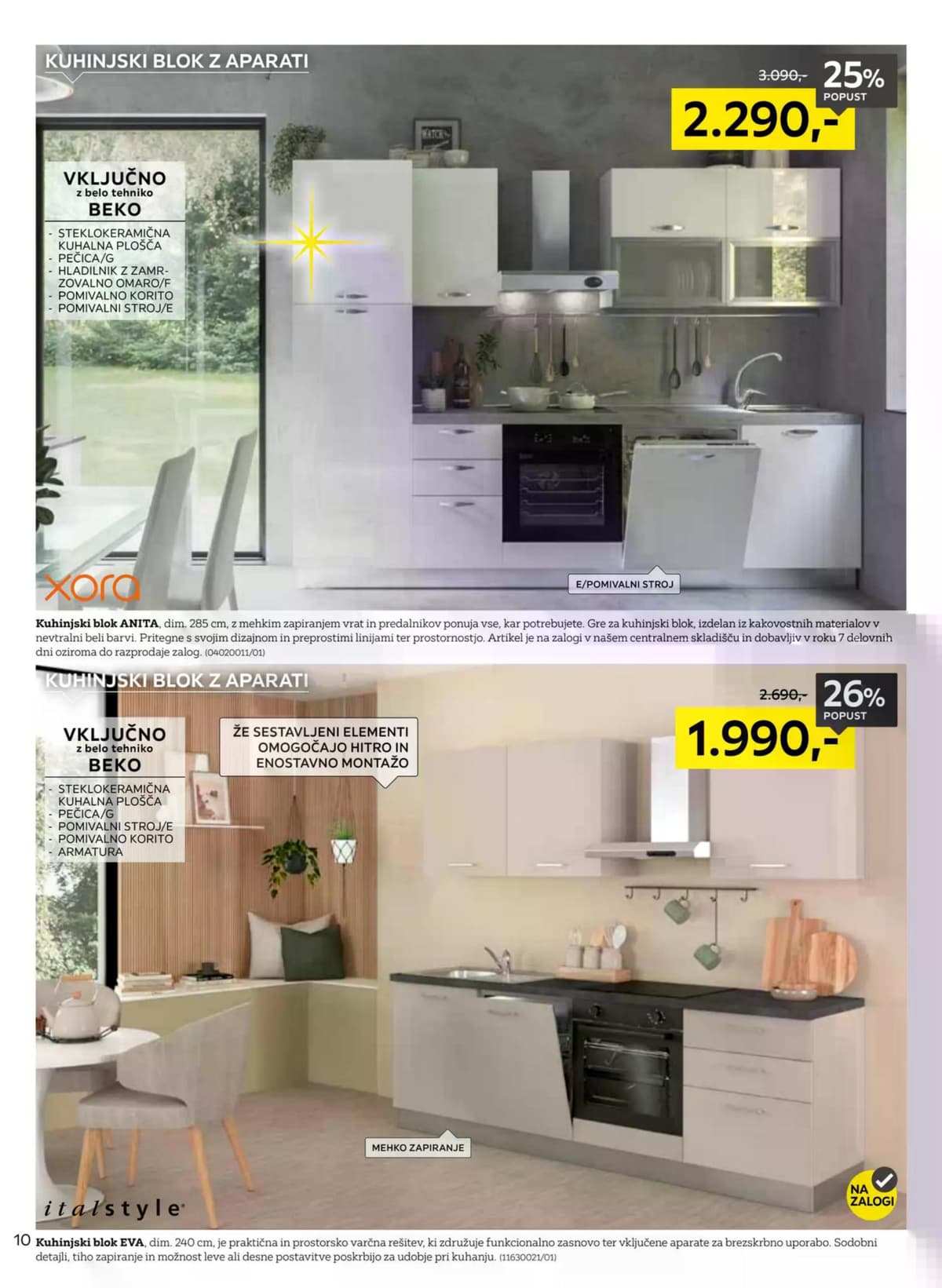 Stran 10. Lesnina kataloga - Največja ponudba kuhinj od 06.05.2026.