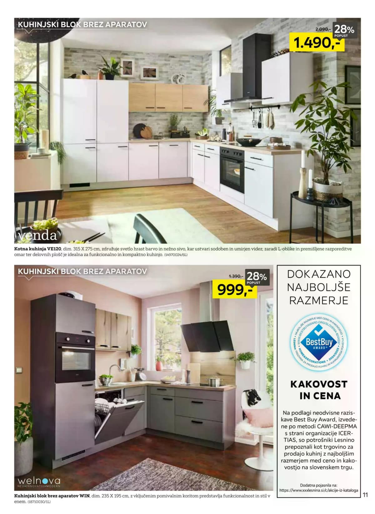 Stran 11. Lesnina kataloga - Največja ponudba kuhinj od 06.05.2026.