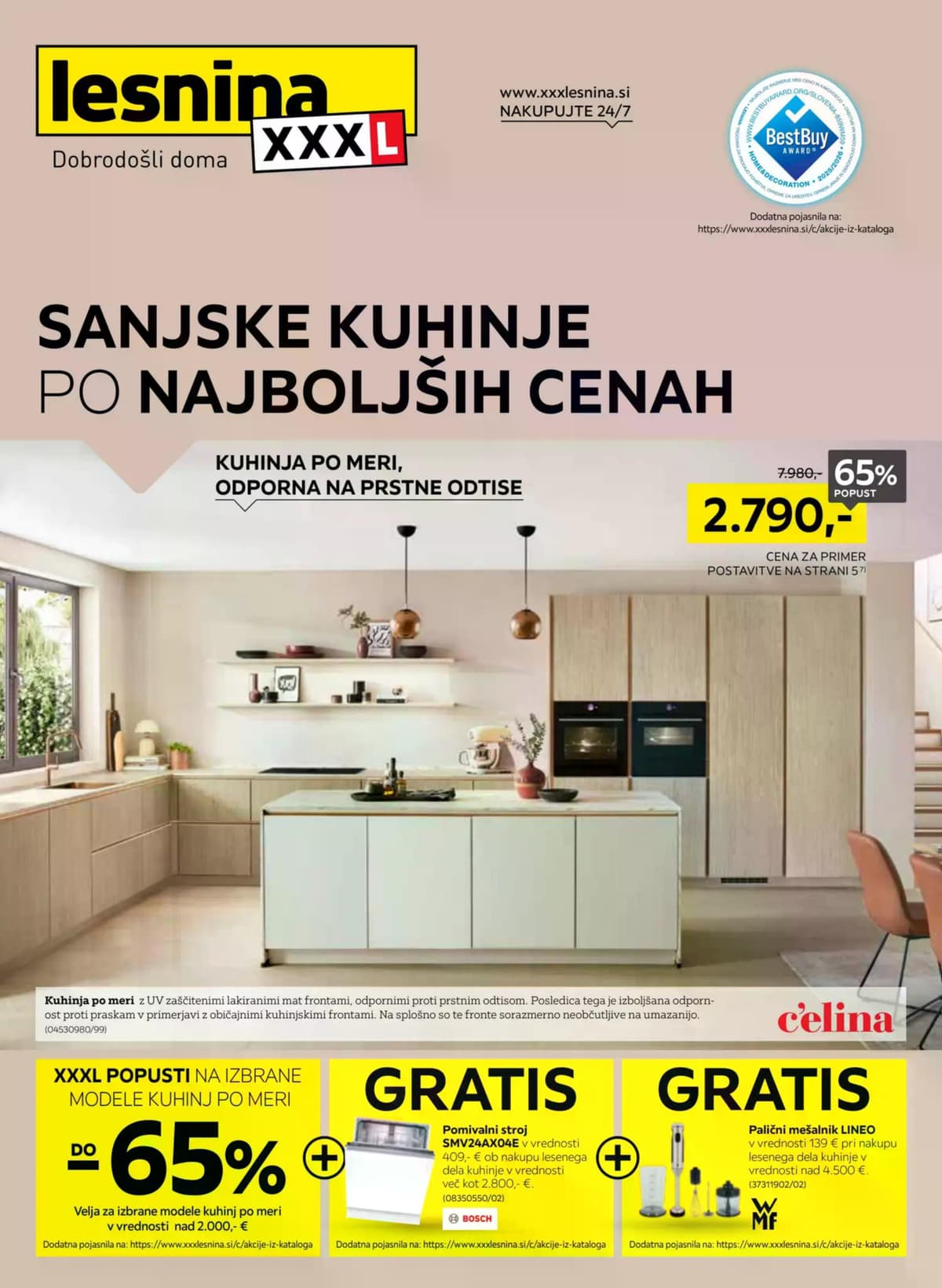 Stran 1. Lesnina kataloga - Sanjske kuhinje po najboljših cenah