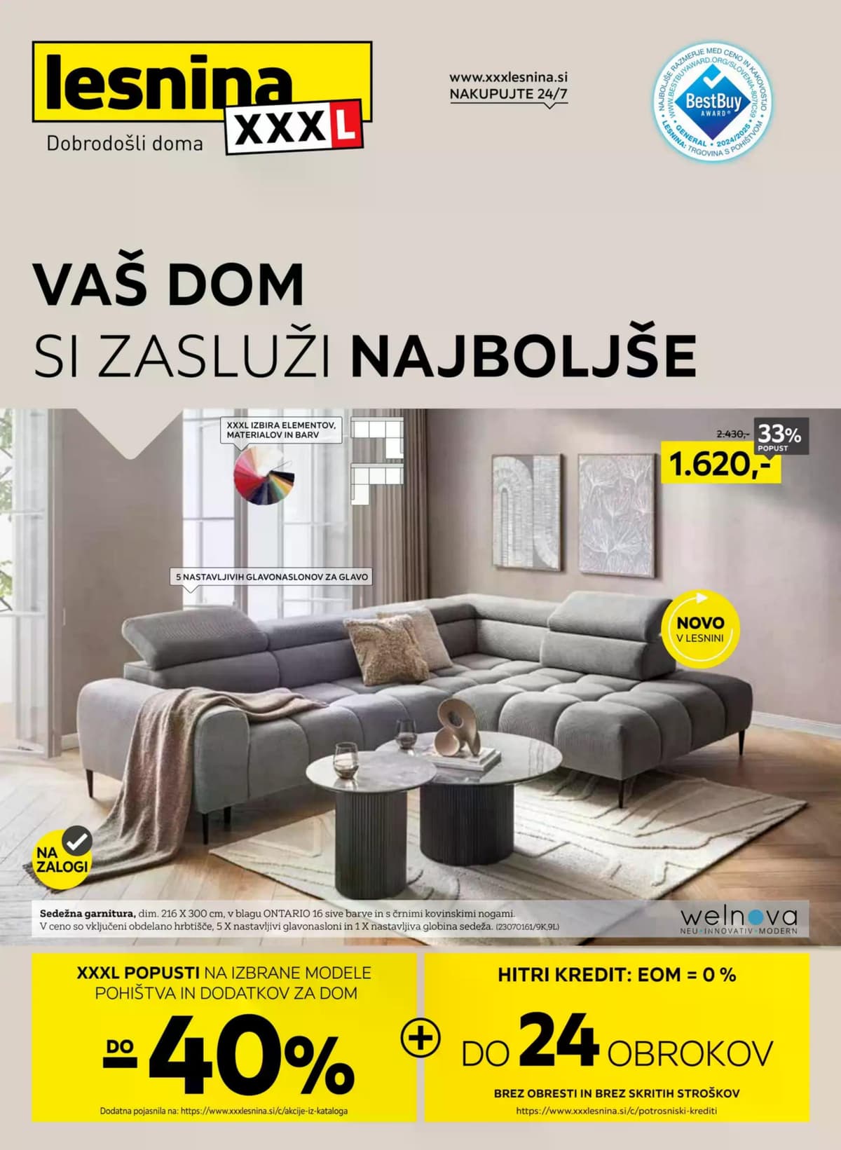 Stran 1. Lesnina kataloga - Vaš dom si zasluži najboljše od 02.06.2026.
