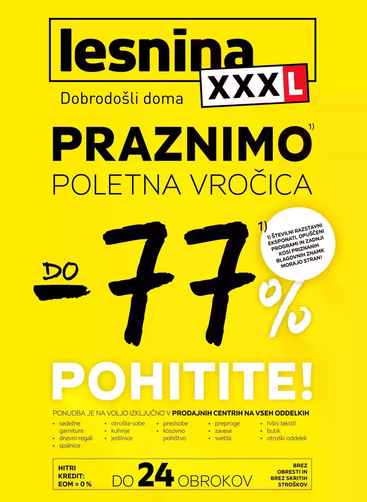 Praznimo poletna vročica do -77%