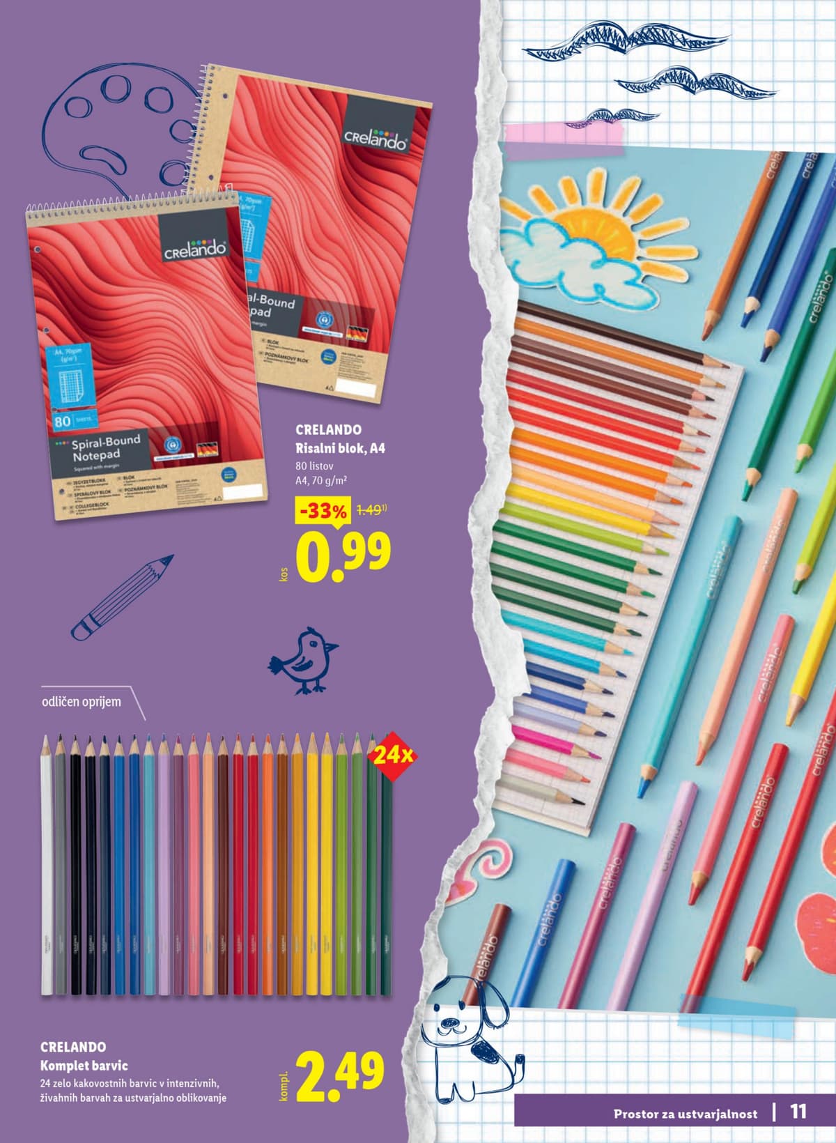 Stran 11. Lidl kataloga - Šolske potrebščine 2026 od 29.06.2026