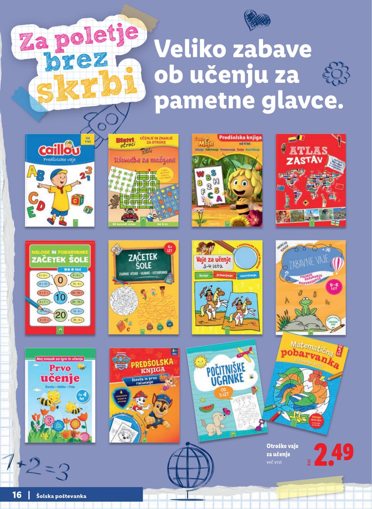 Stran 16. Lidl kataloga - Šolske potrebščine 2026 od 29.06.2026
