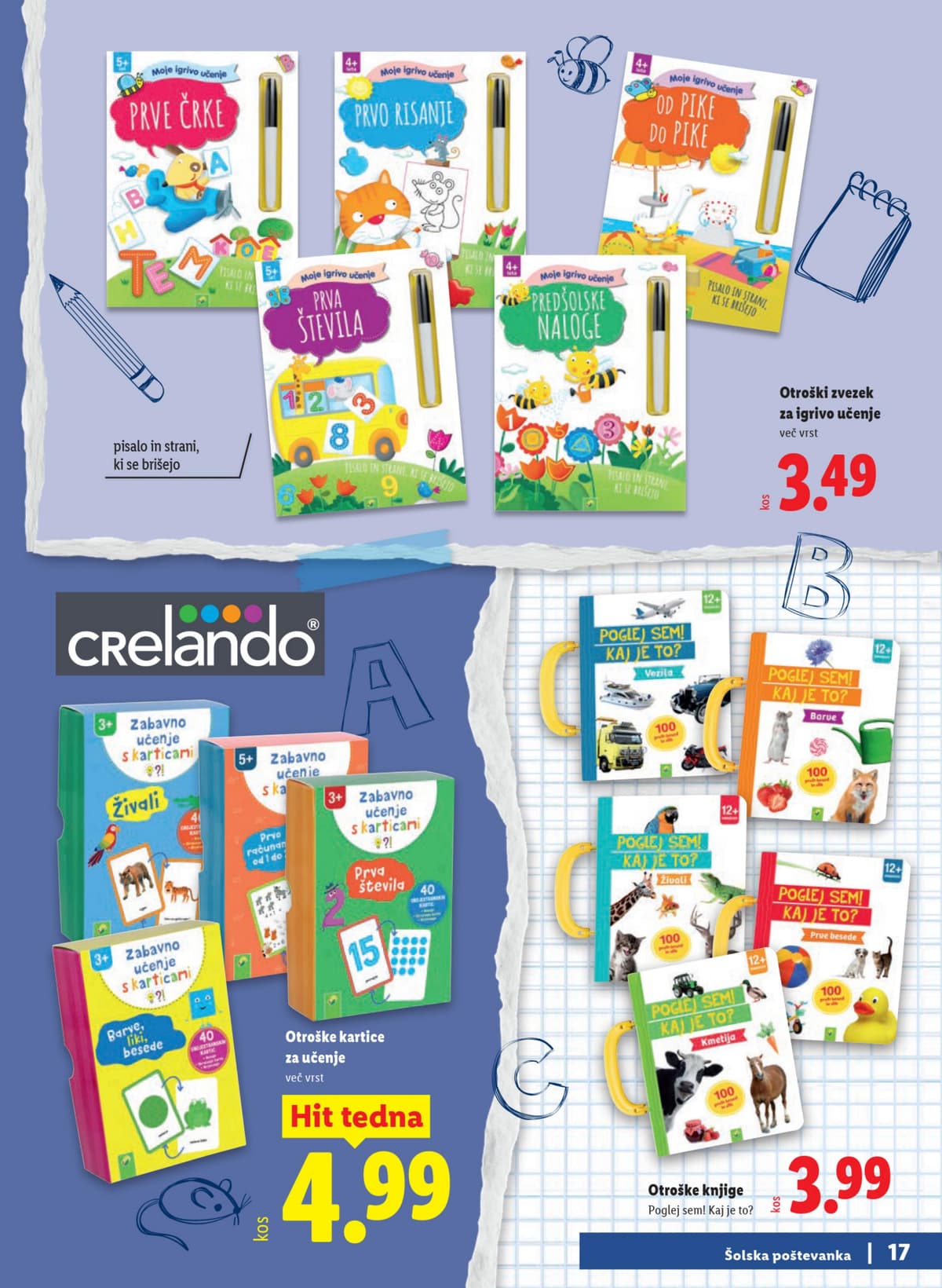 Stran 17. Lidl kataloga - Šolske potrebščine 2026 od 29.06.2026
