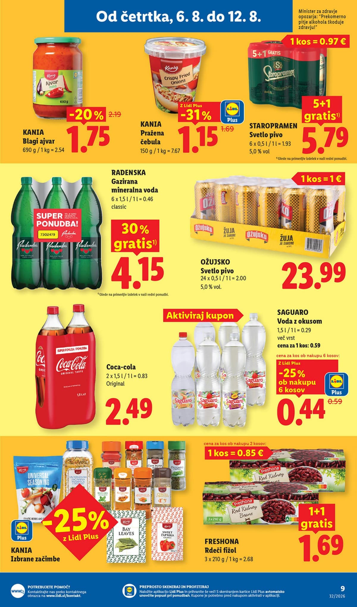 Stran 9. Lidl kataloga - Živila od 03.08.2026