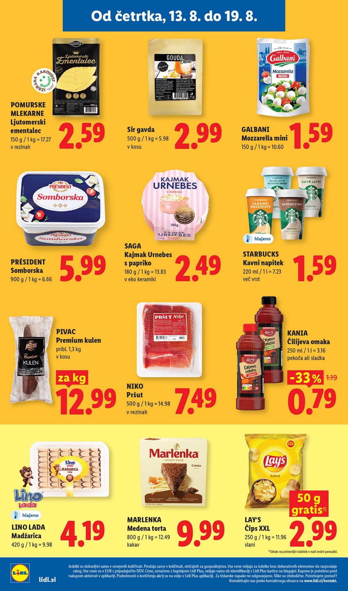 Stran 8. Lidl kataloga - Živila od 10.08.2026