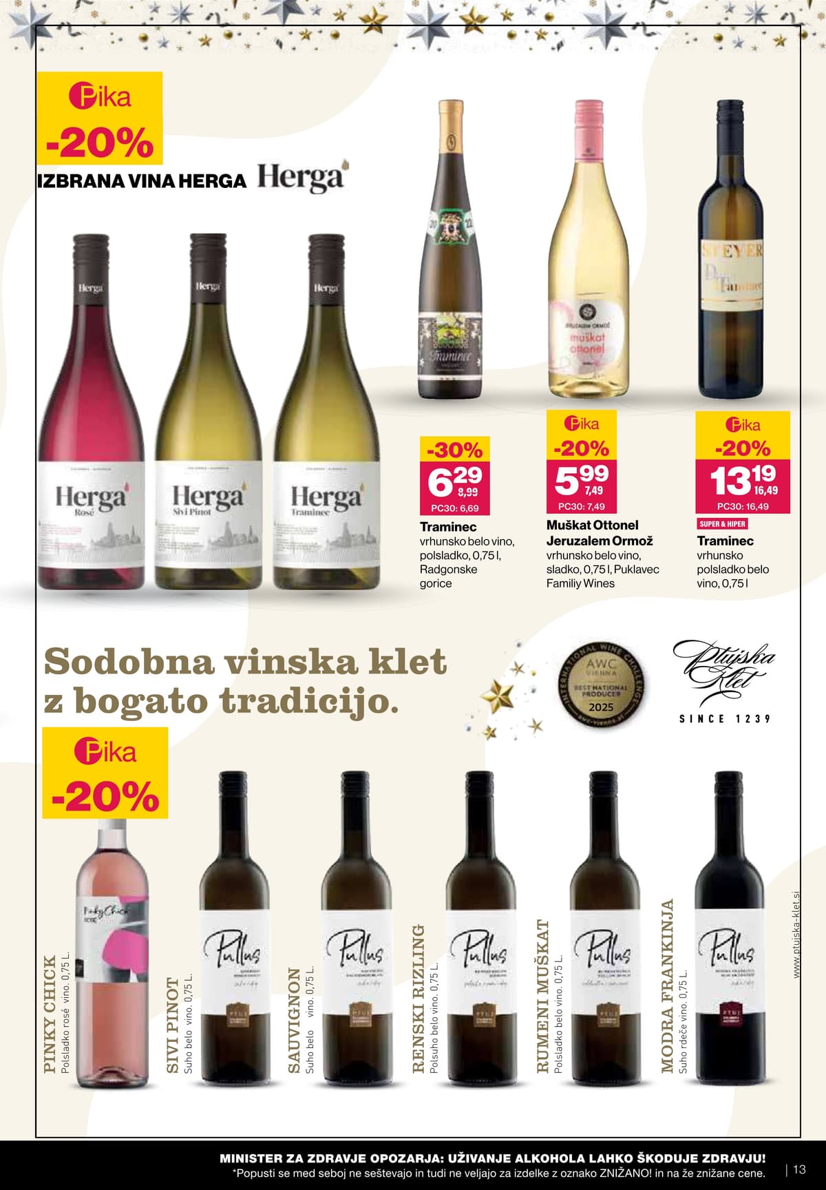 Stran 13. Mercator kataloga - Praznično razvajanje z vini in hrano od 23.02.2026.
