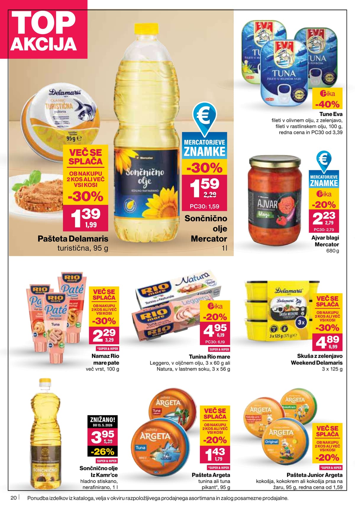 Stran 20. Mercator kataloga - Akcijska Ponudba