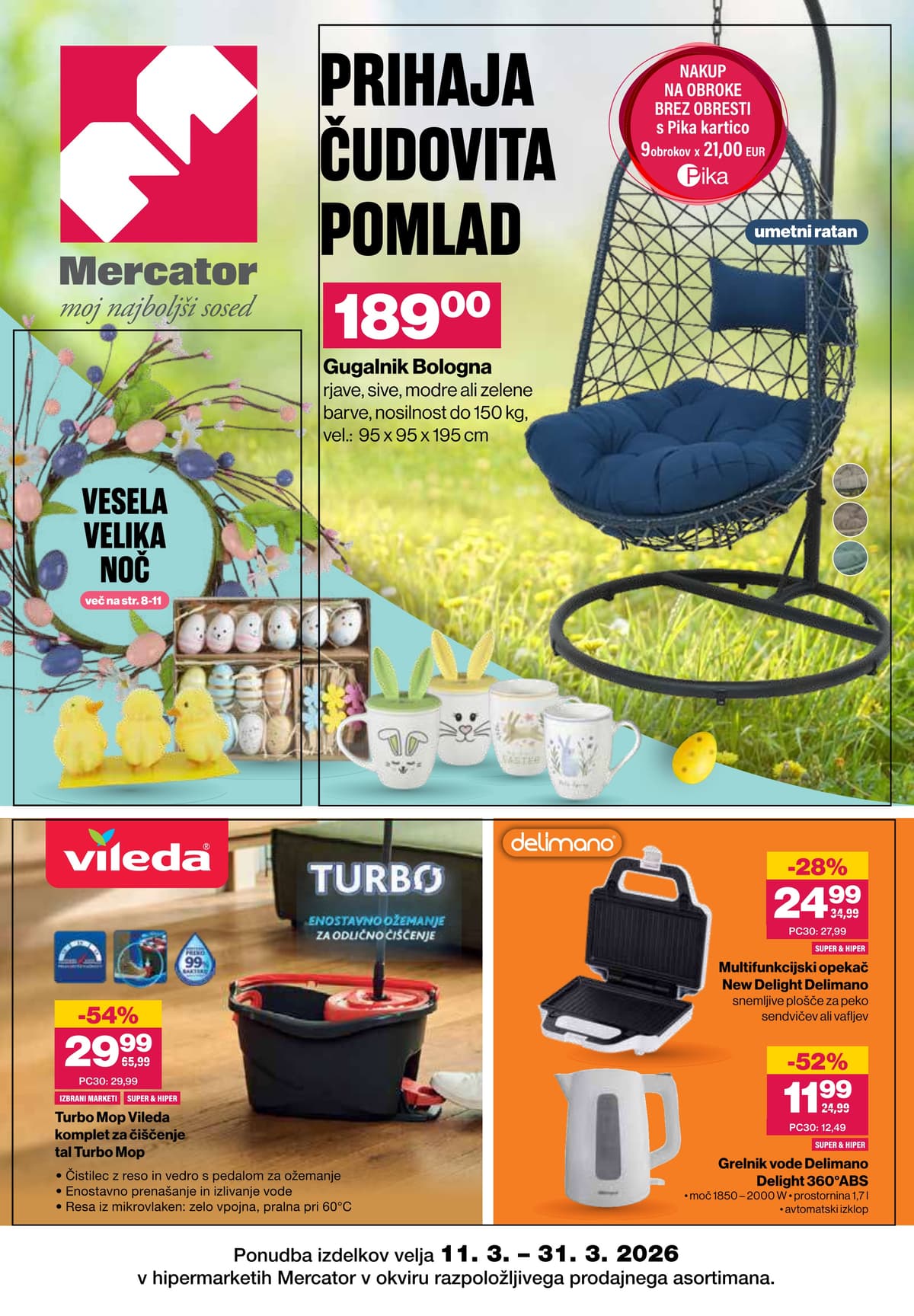Stran 1. Mercator kataloga - Prihaja Čudovita Pomlad od 11.03.2026.