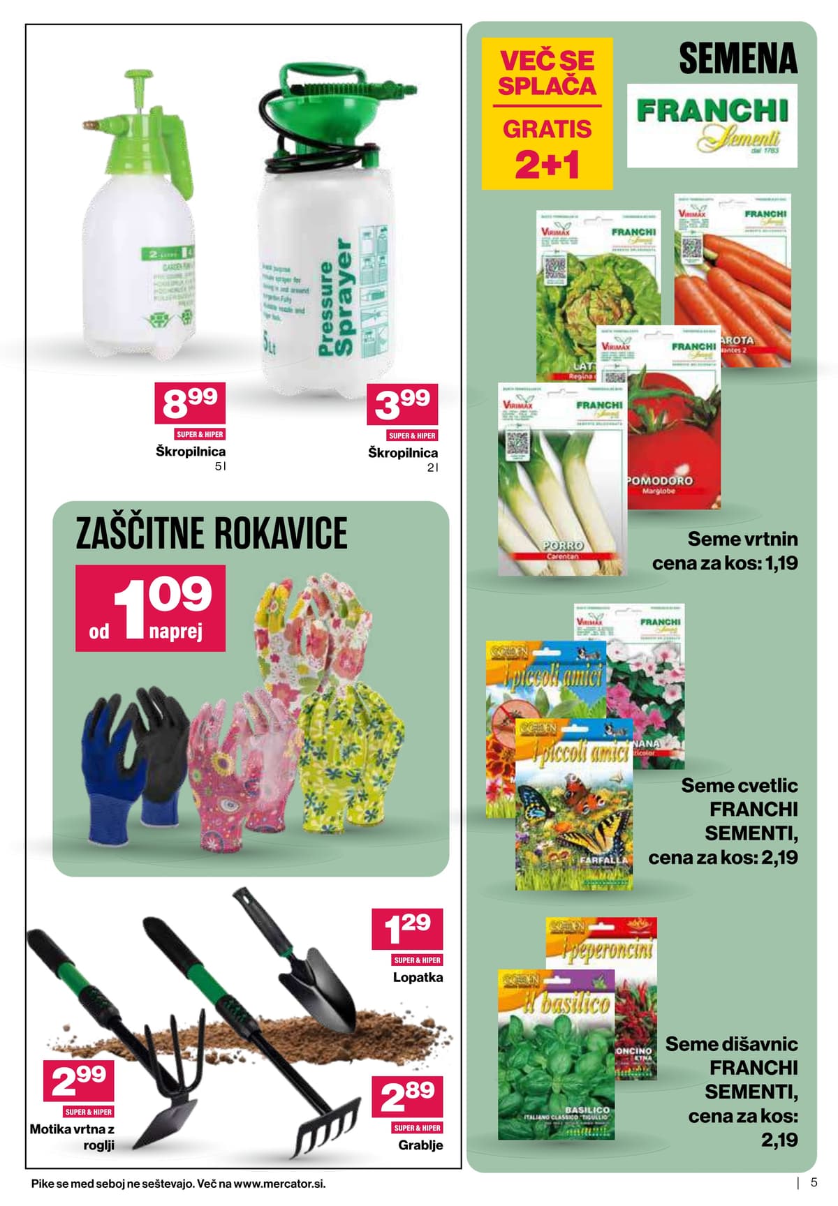 Stran 5. Mercator kataloga - Prihaja Čudovita Pomlad od 11.03.2026.