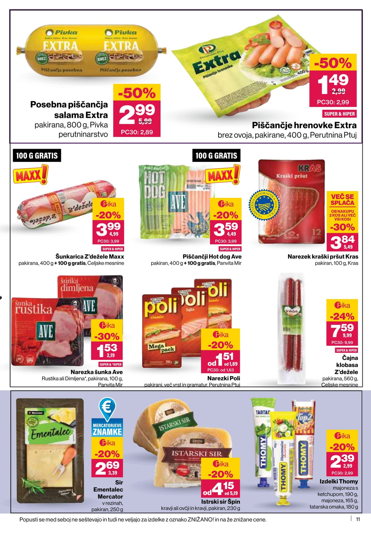 Stran 11. Mercator kataloga - Akcijska Ponudba od 31.03.2026.