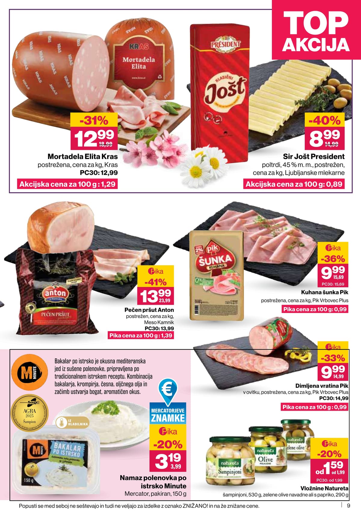 Stran 9. Mercator kataloga - Akcijska Ponudba od 31.03.2026.